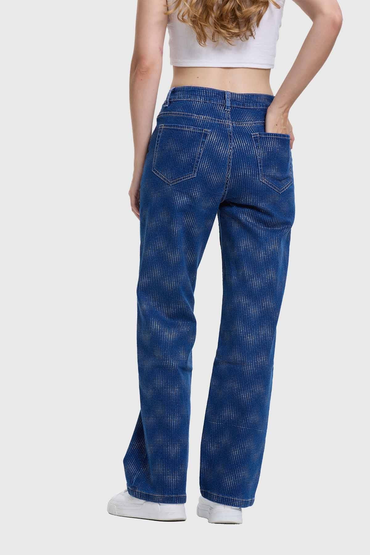 Jeans Mujer Recto Azul - Image 3