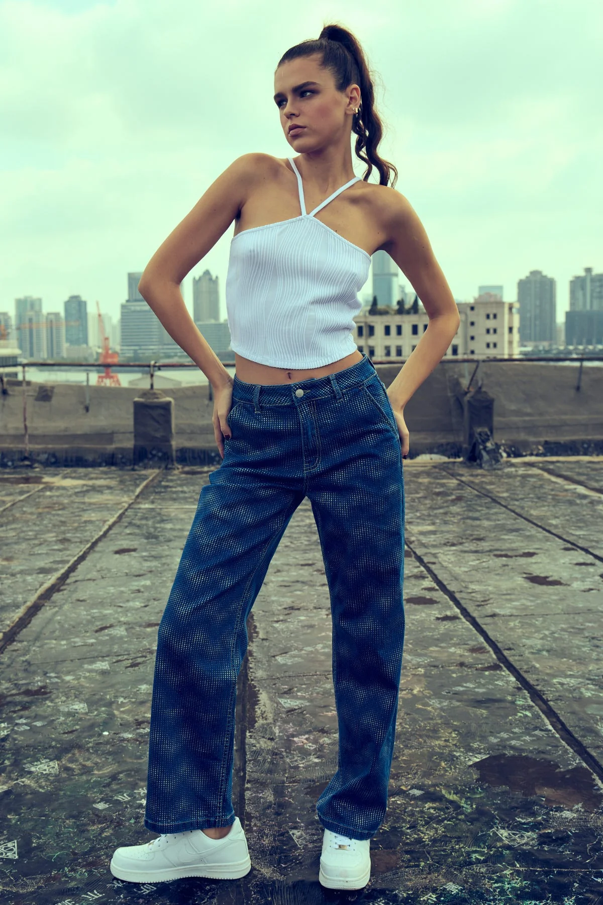 Jeans Mujer Recto Azul - Image 7