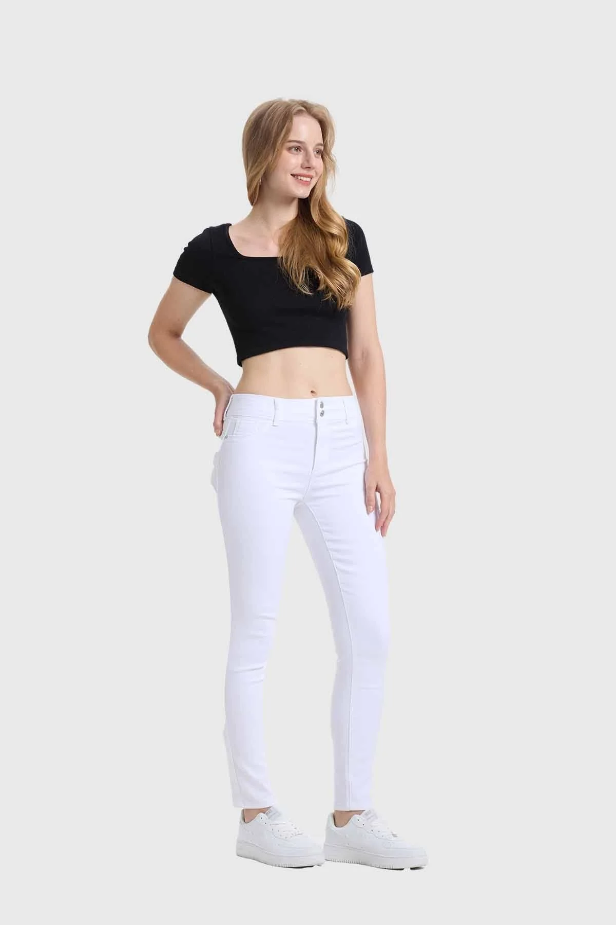 Jeans Mujer Skinny Jeny Push Up Blanco - Image 3