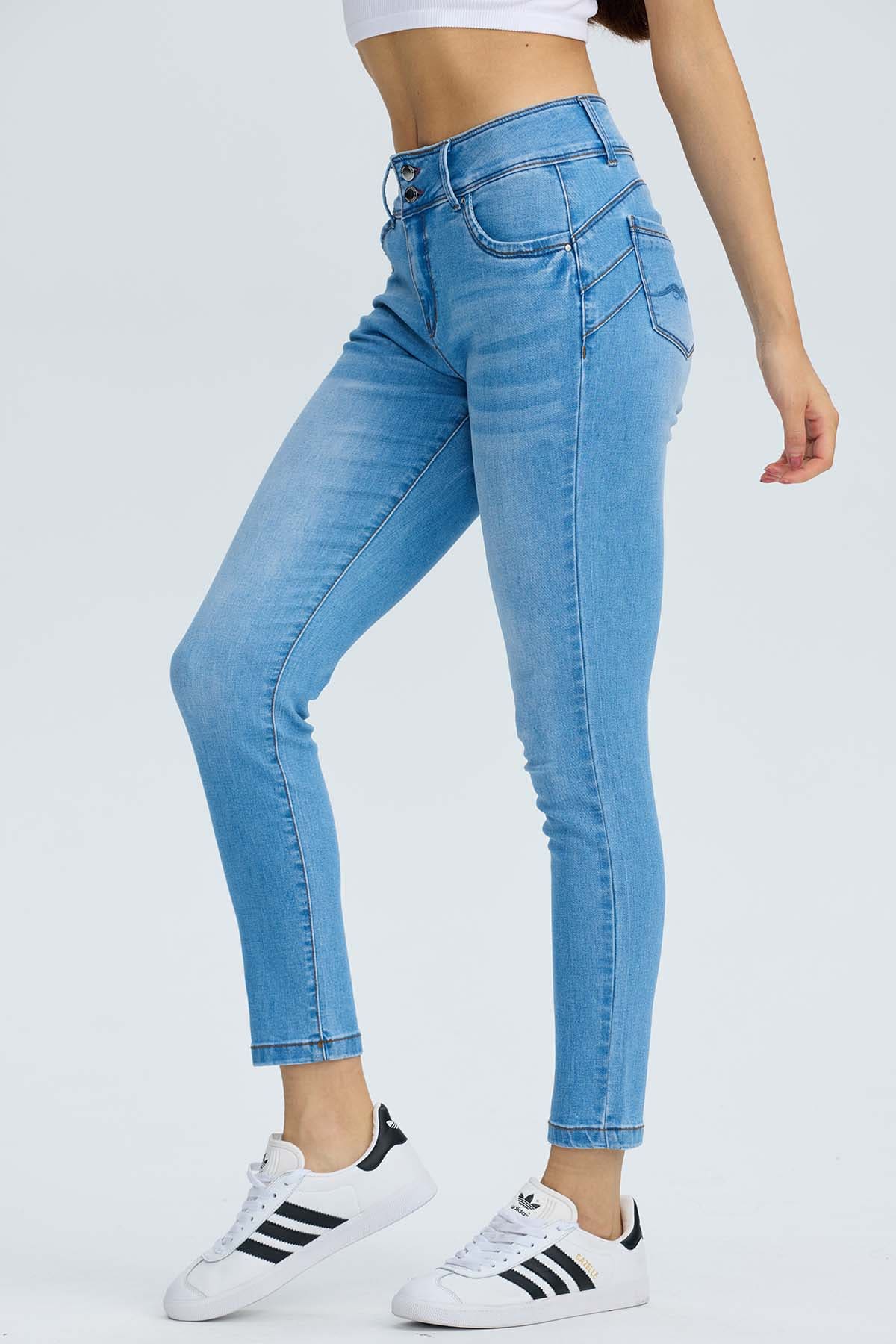 Jeans Mujer Skinny Kim Azul Claro - Image 2