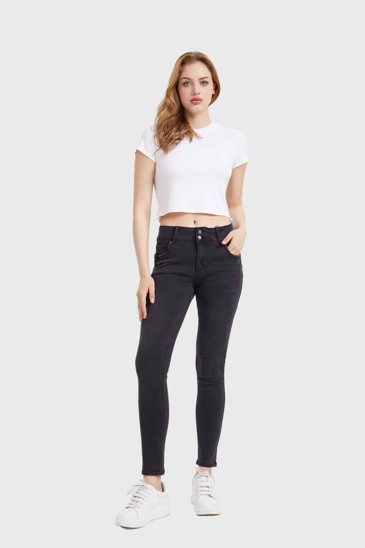 Jeans Mujer Skinny Kim Lavado Negro - Image 4