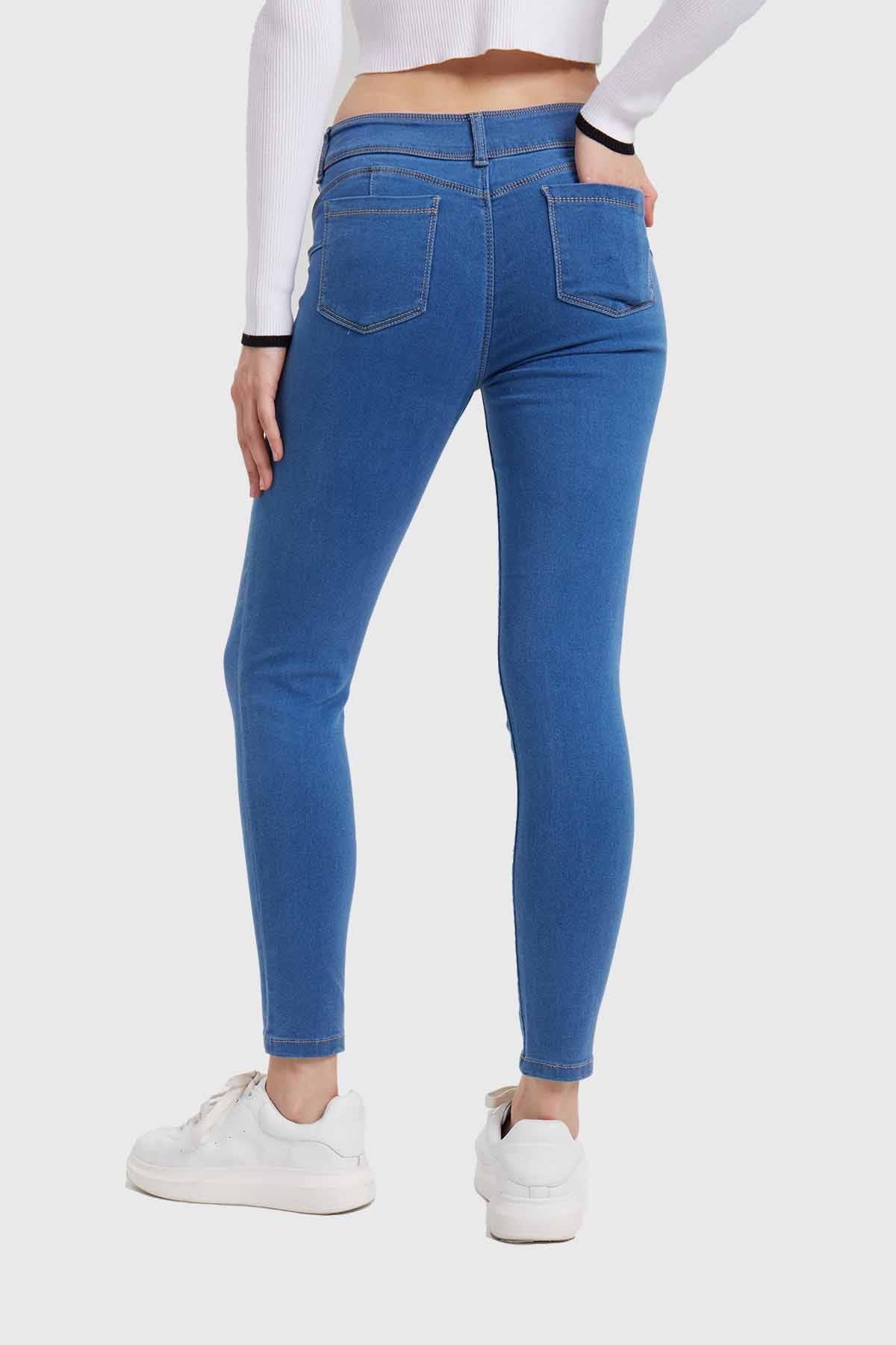 Jeans Mujer Skinny Push Up Jeny Azul - Image 3