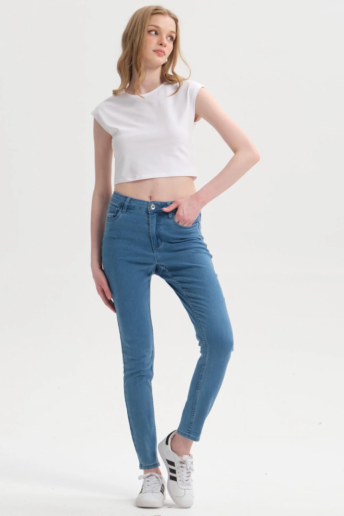Jeans Mujer Super Skinny Emilia Azul Claro - Image 4