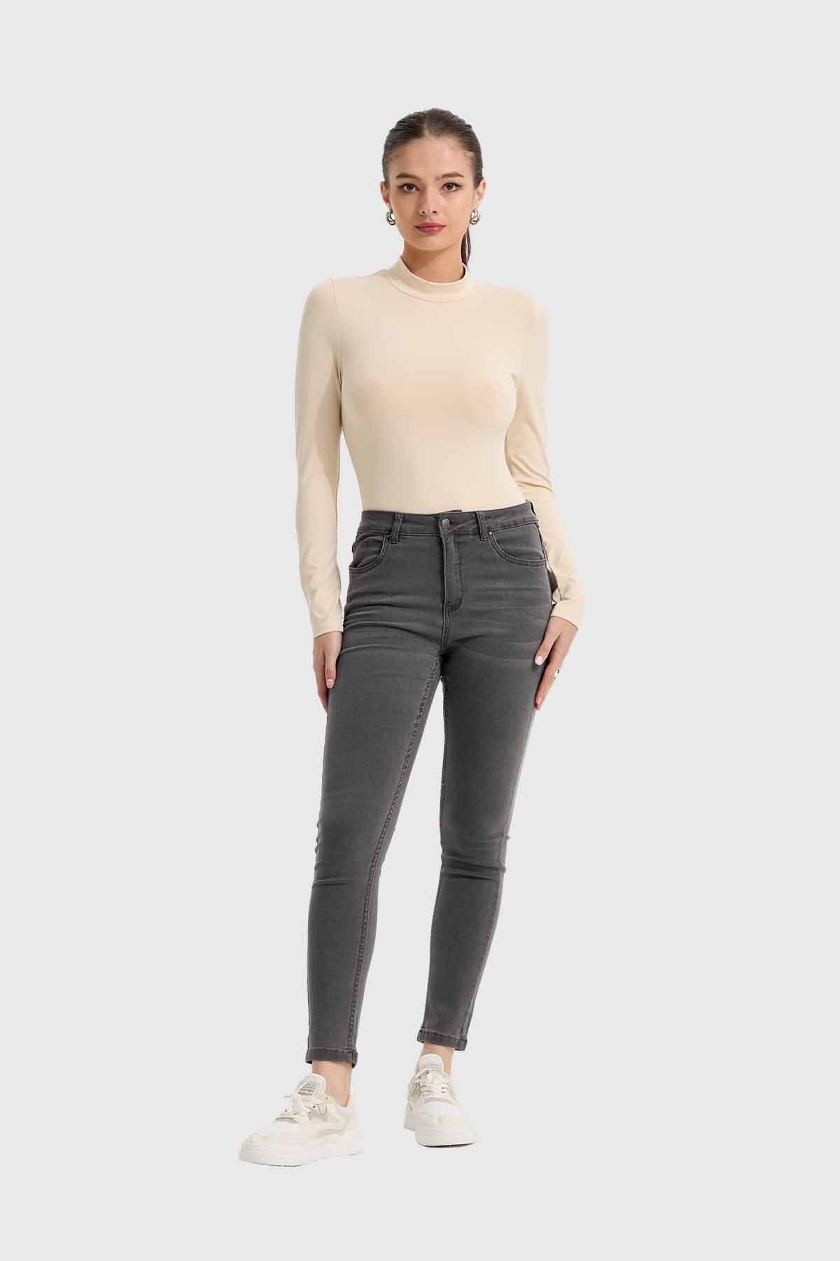 Jeans Mujer Skinny Emilia Gris - Image 4