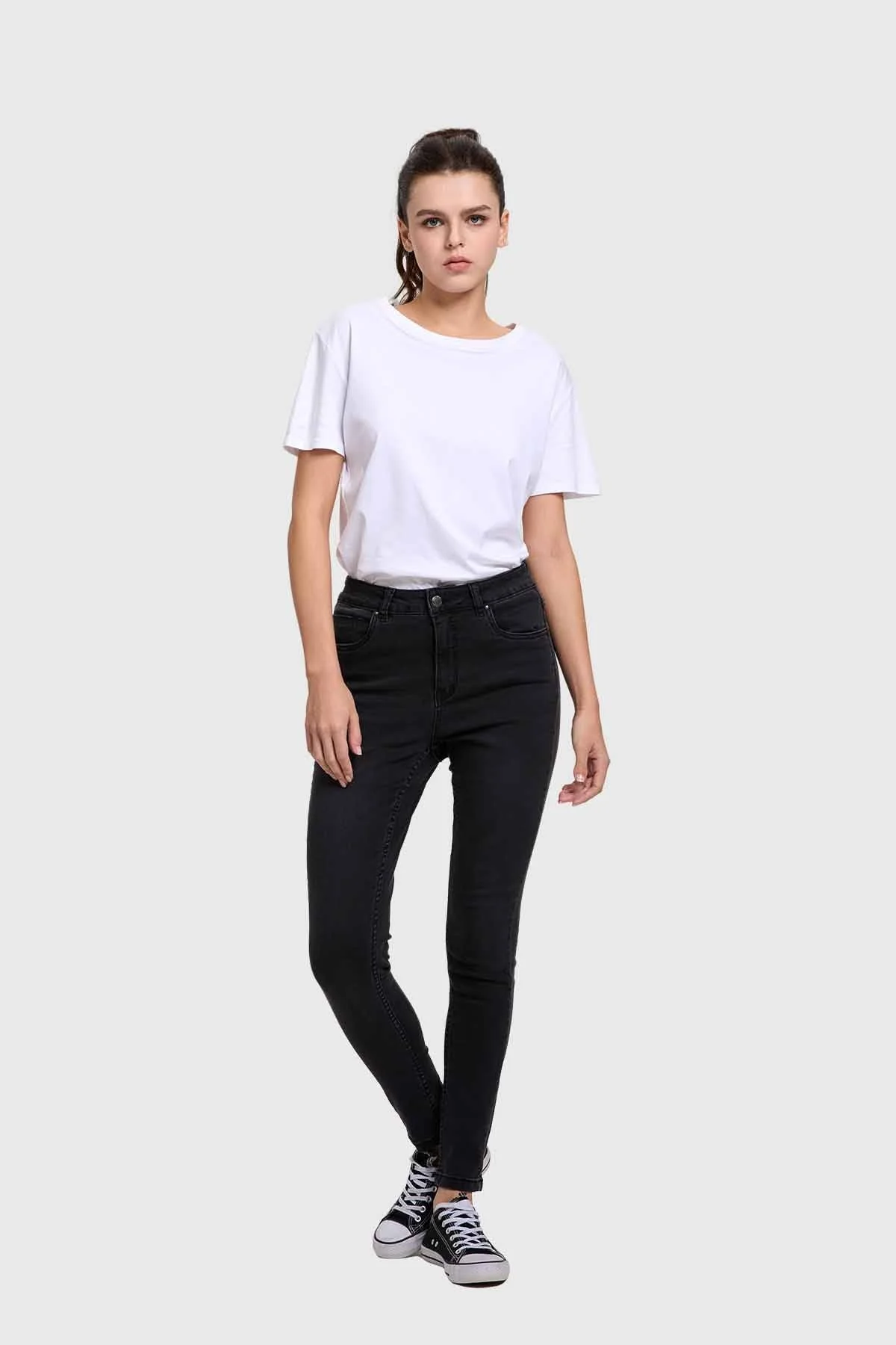 Jeans Mujer Estela Super Skinny  Negro - Image 4