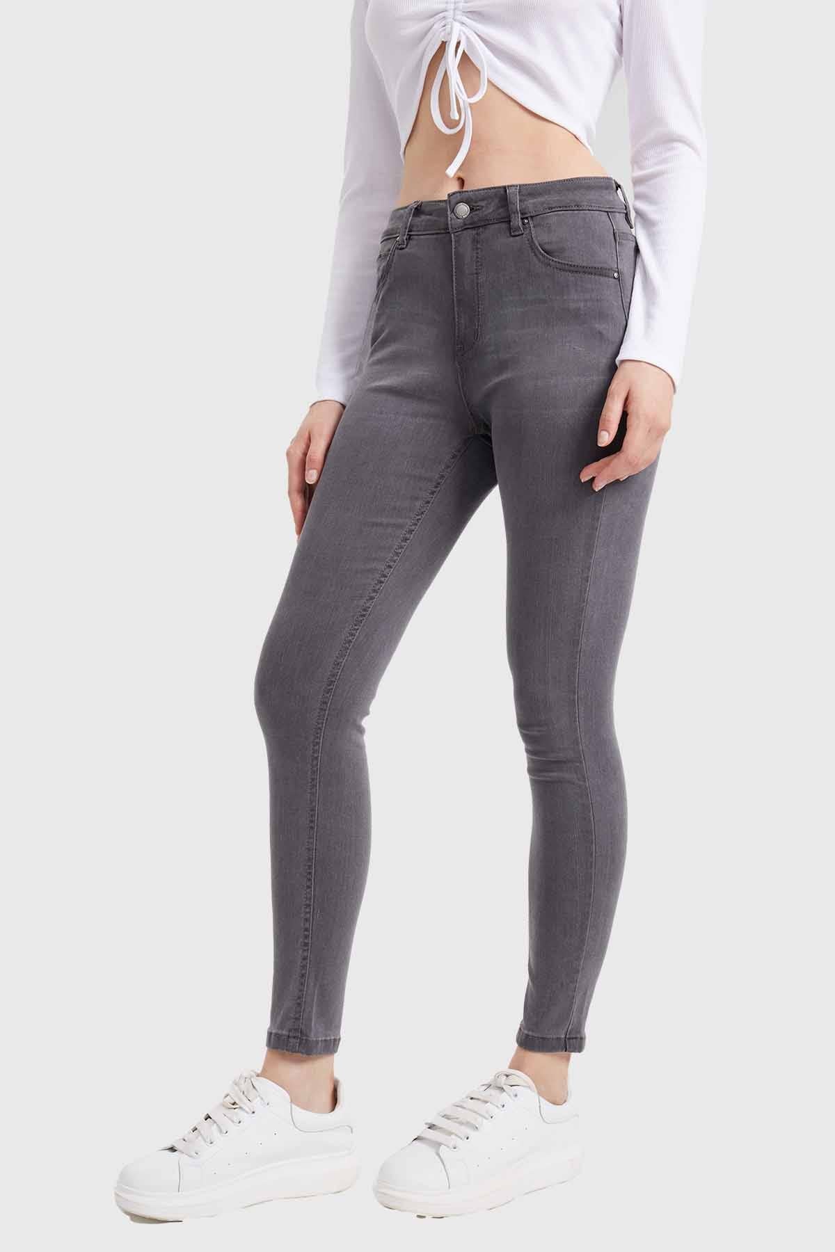 Jeans Mujer Skinny Estela Gris - Image 2