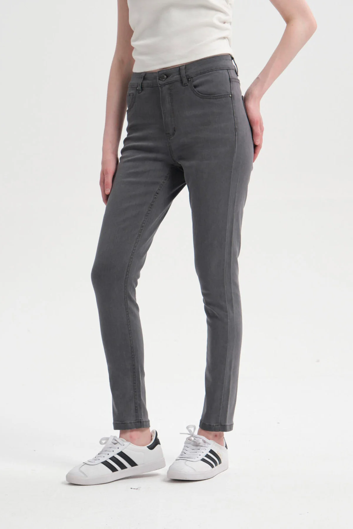 Jeans Mujer Super Skinny Estela Gris - Image 2