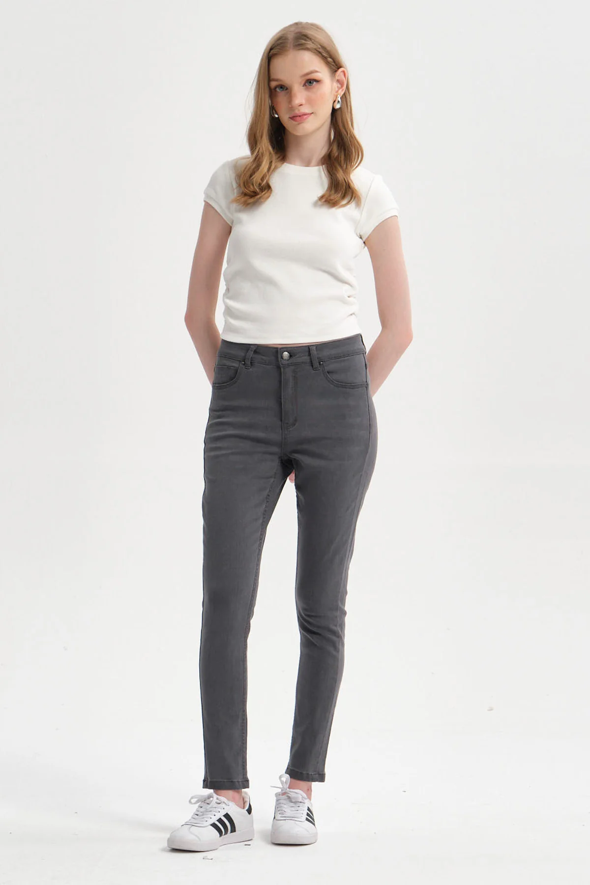 Jeans Mujer Super Skinny Estela Gris - Image 4