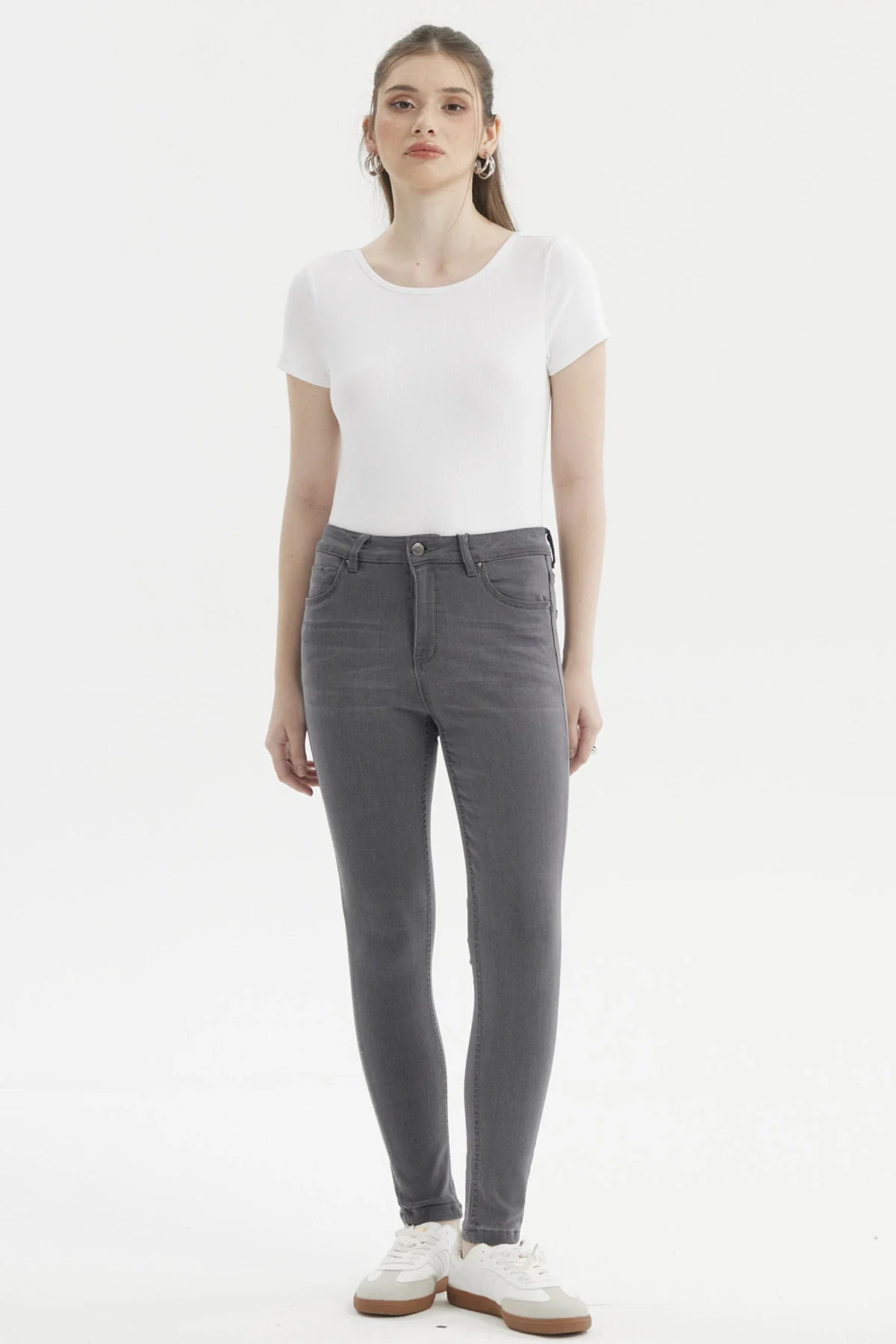 Jeans Mujer Super Skinny Estela Gris - Image 4
