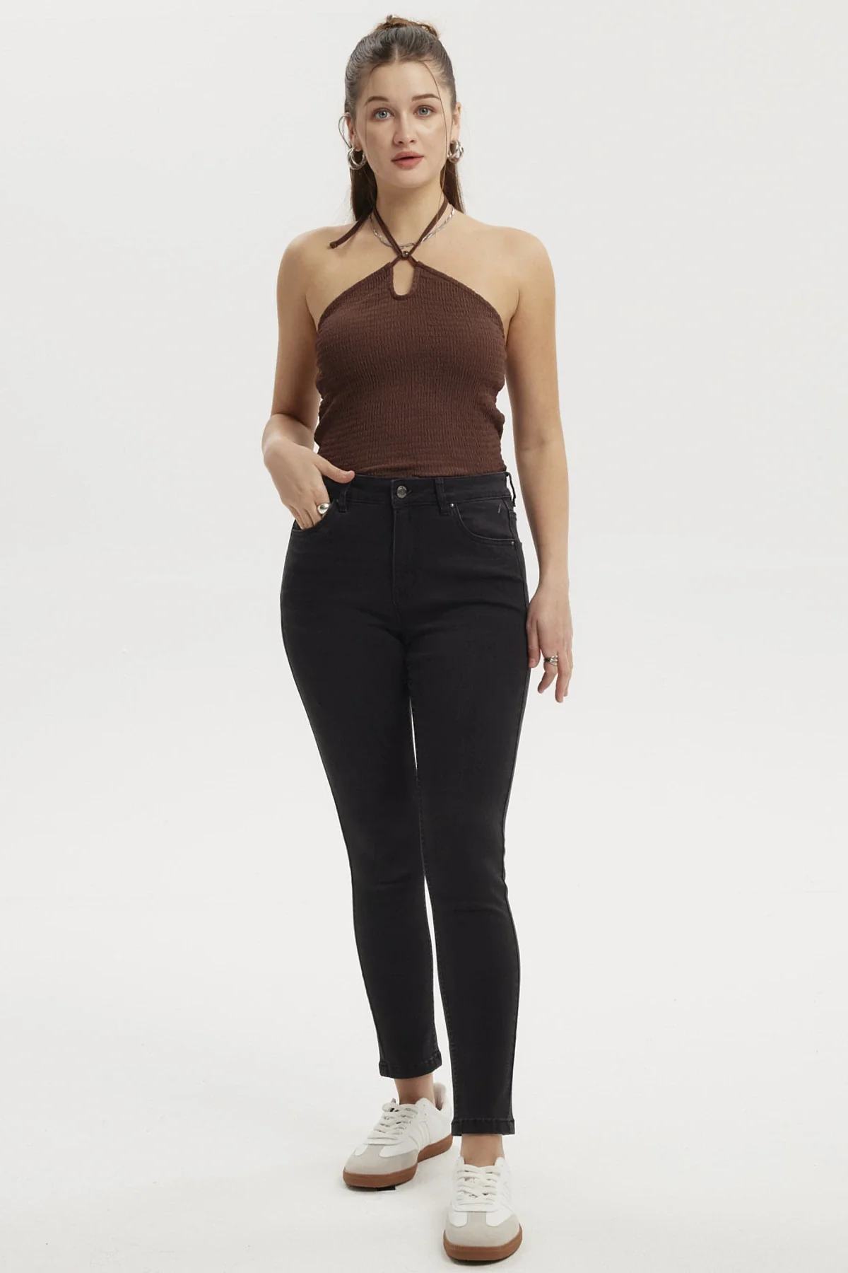 Jeans Mujer Super Skinny Estela Negro - Image 4