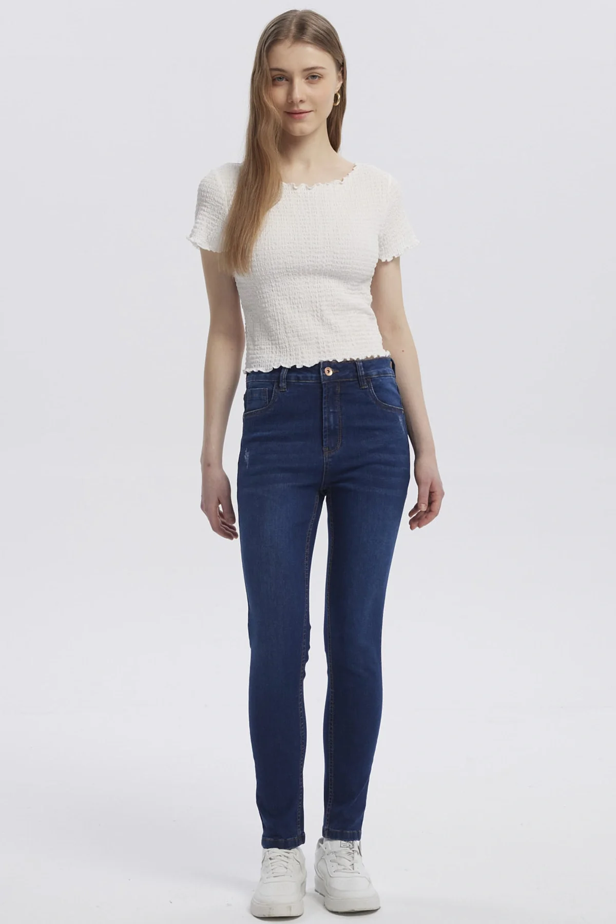 Jeans Mujer Super Skinny Lia Azul Oscuro - Image 4