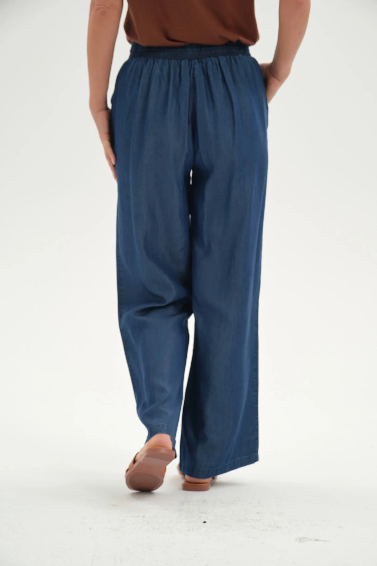 Jeans Mujer Tencel Pretina Elasticada Azul - Image 2
