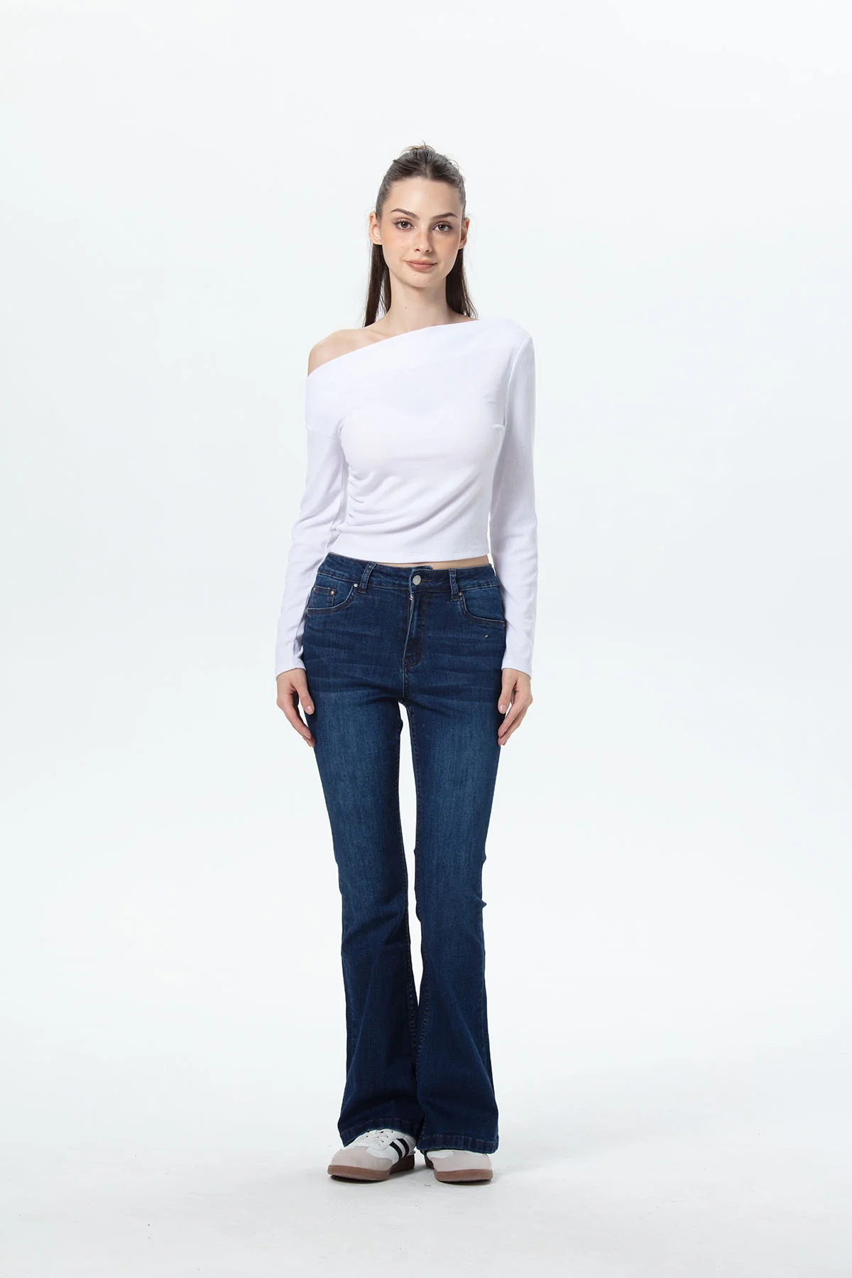 Jeans Mujer Vale Flare Azul Oscuro - Image 4