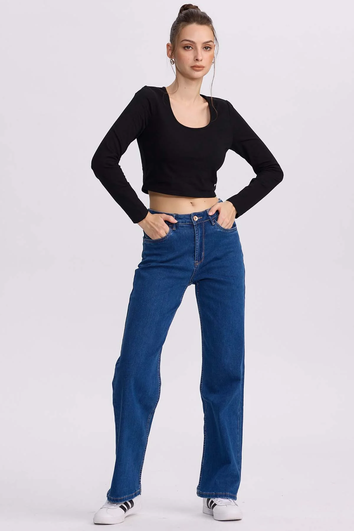 Jeans Mujer Recto Sofía Azul Oscuro - Image 4