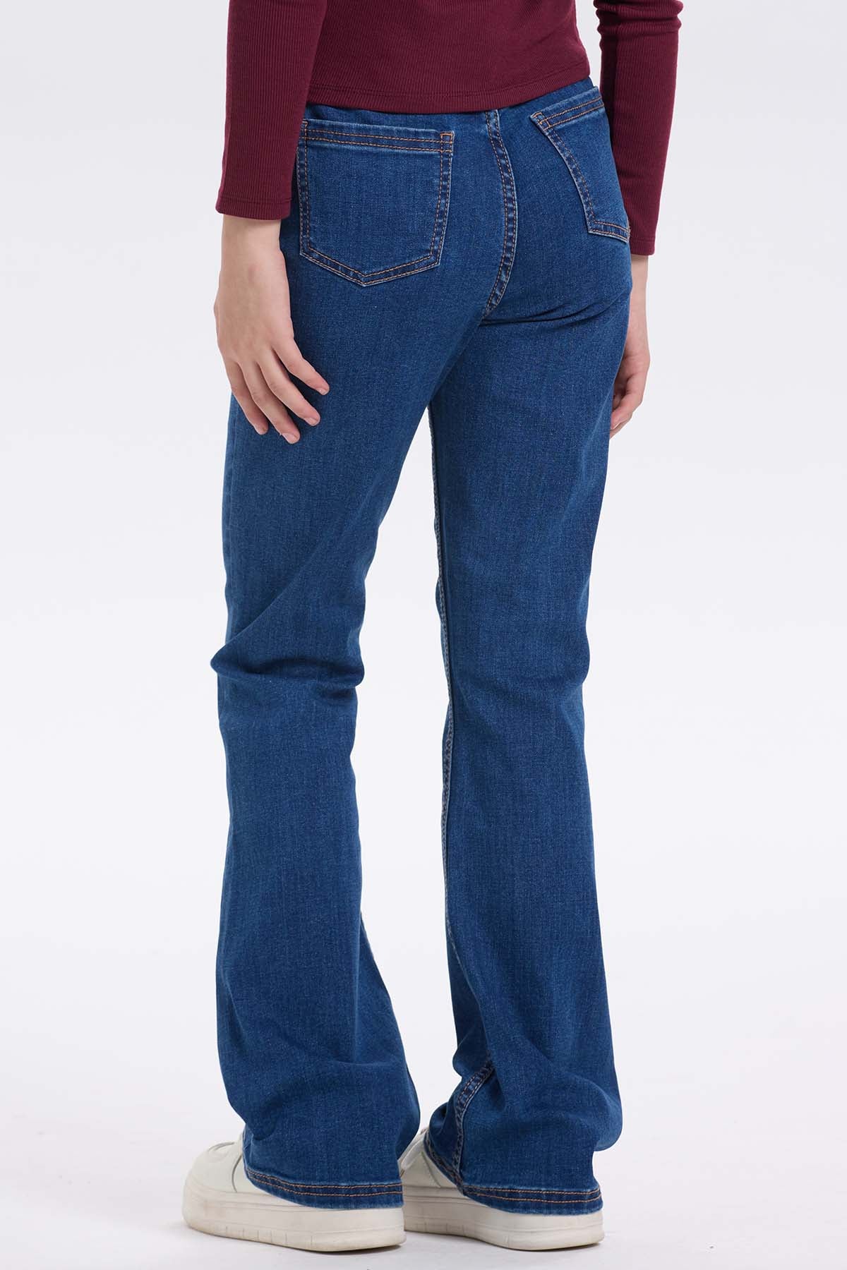 Jeans Niña Básico Flare Azul - Image 3