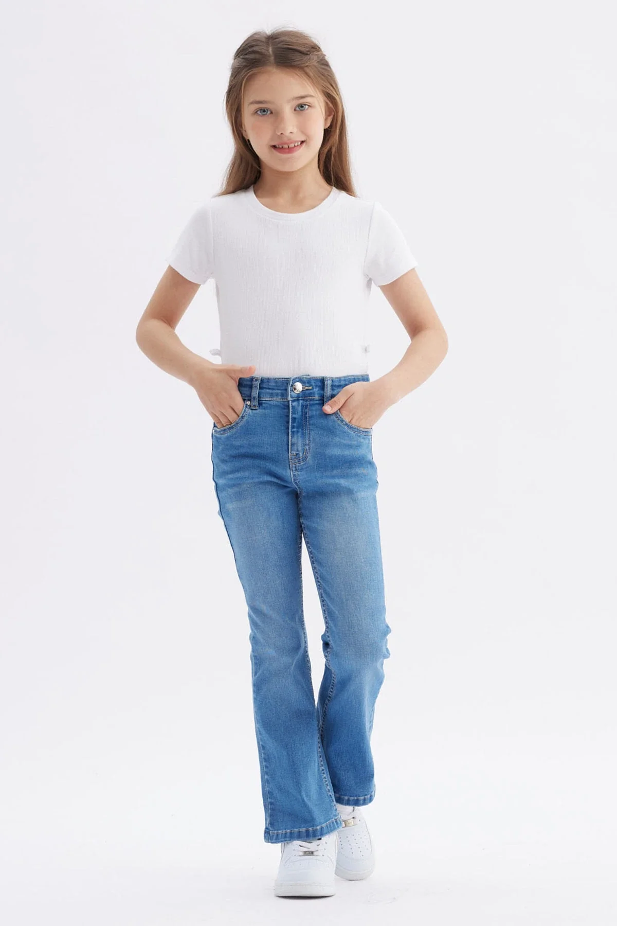 Jeans Niña Flare Azul Claro - Image 4