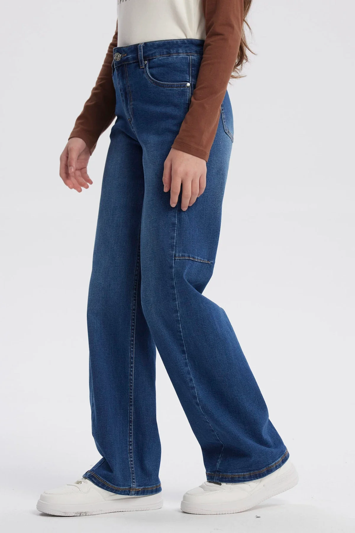 Jeans Niña Wide Leg Azul - Image 2