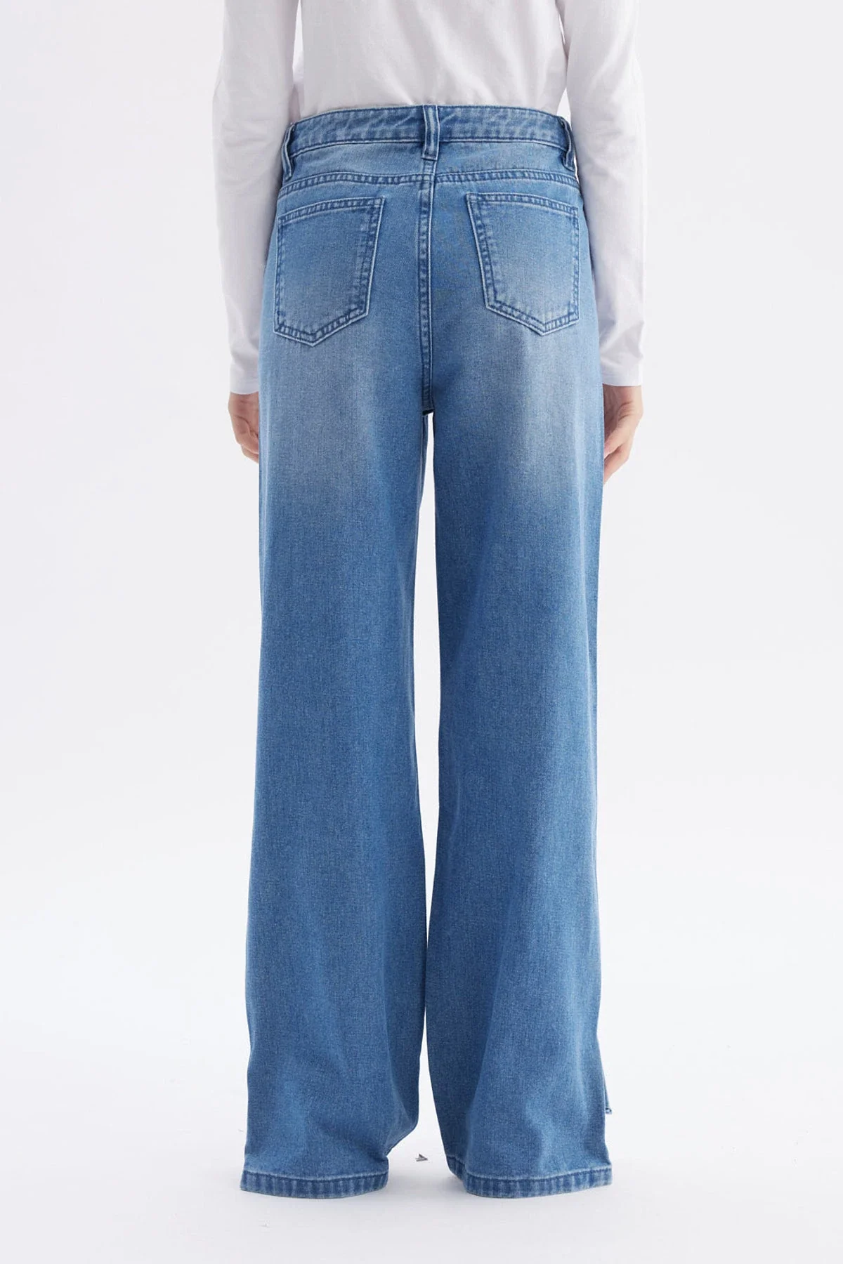 Jeans Niña Wide Leg Azul - Image 3
