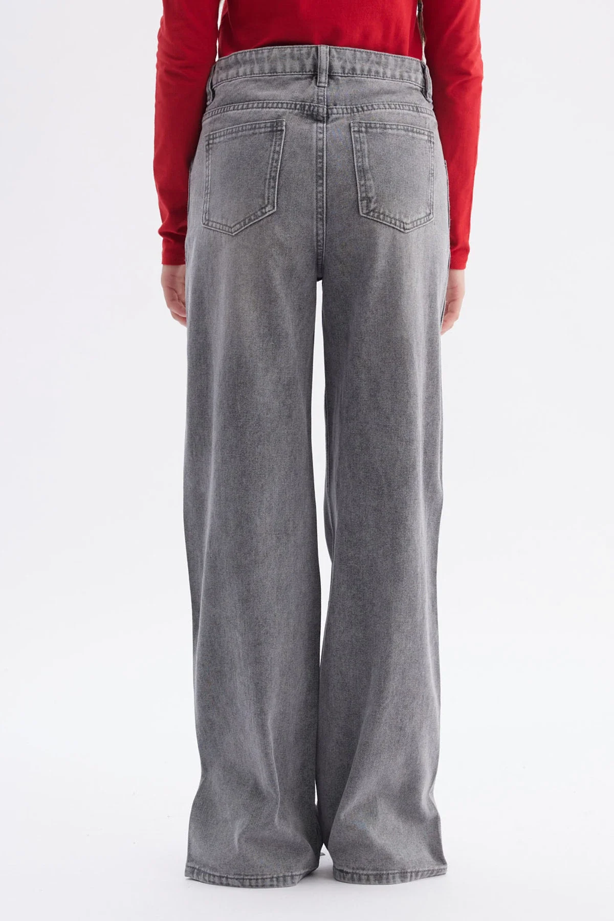 Jeans Niña Wide Leg Gris - Image 3
