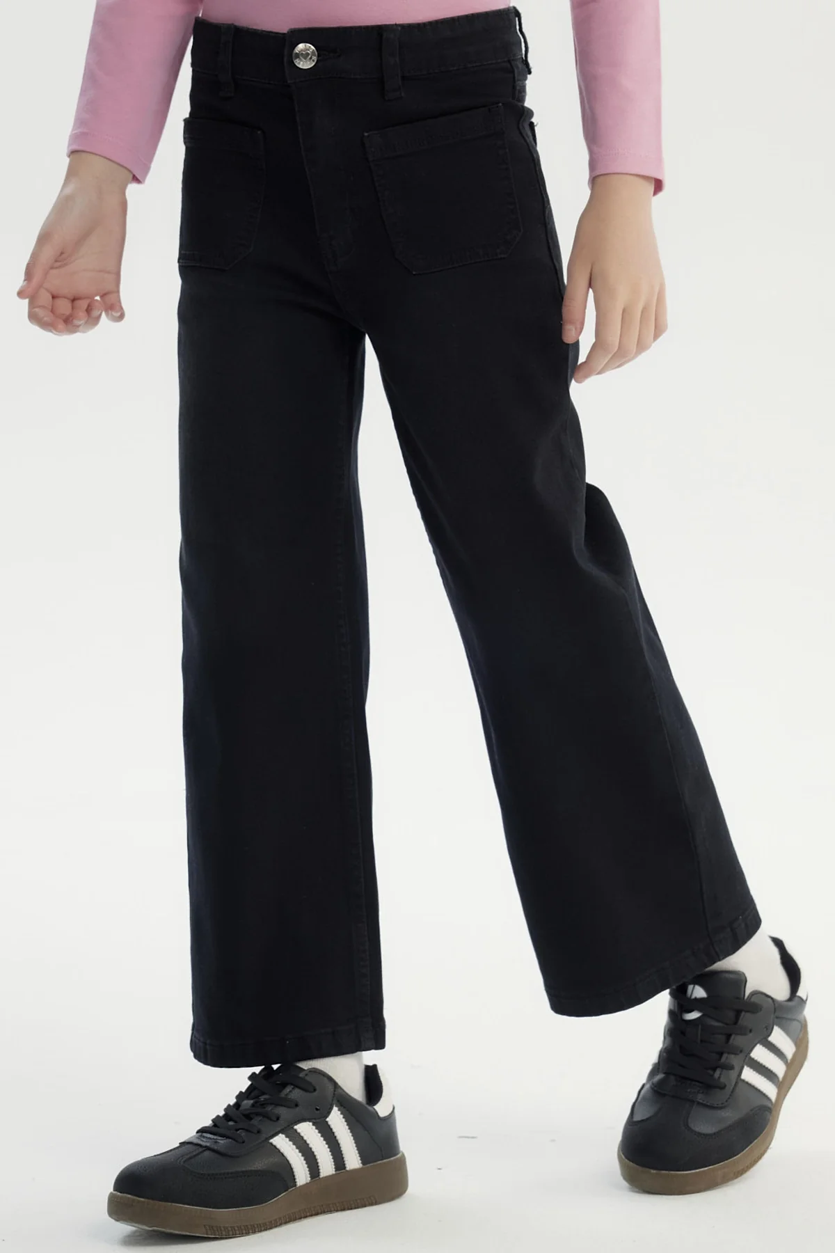 Jeans Niña Wide Leg Negro - Image 2