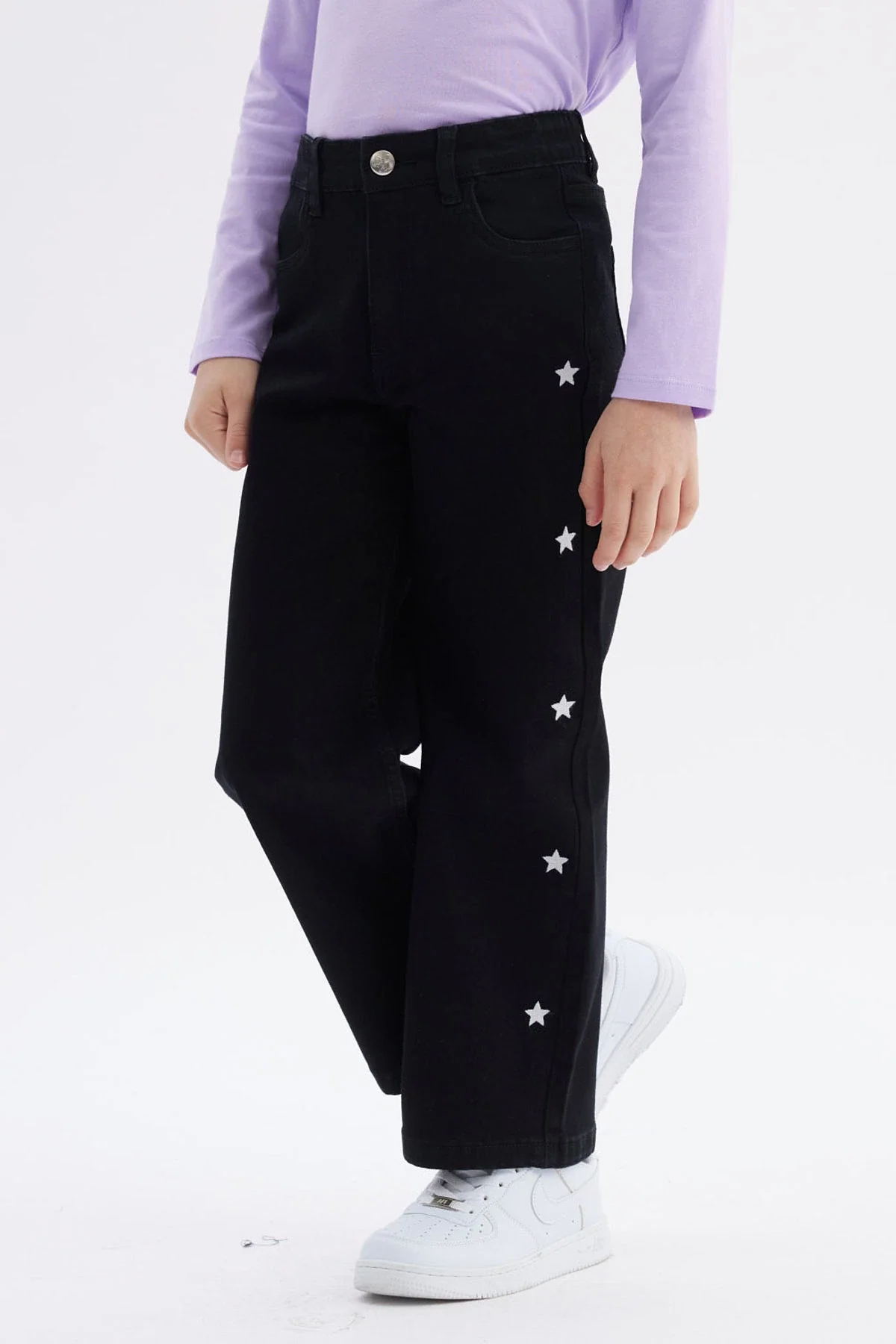 Jeans Niña Wide Leg Negro - Image 2
