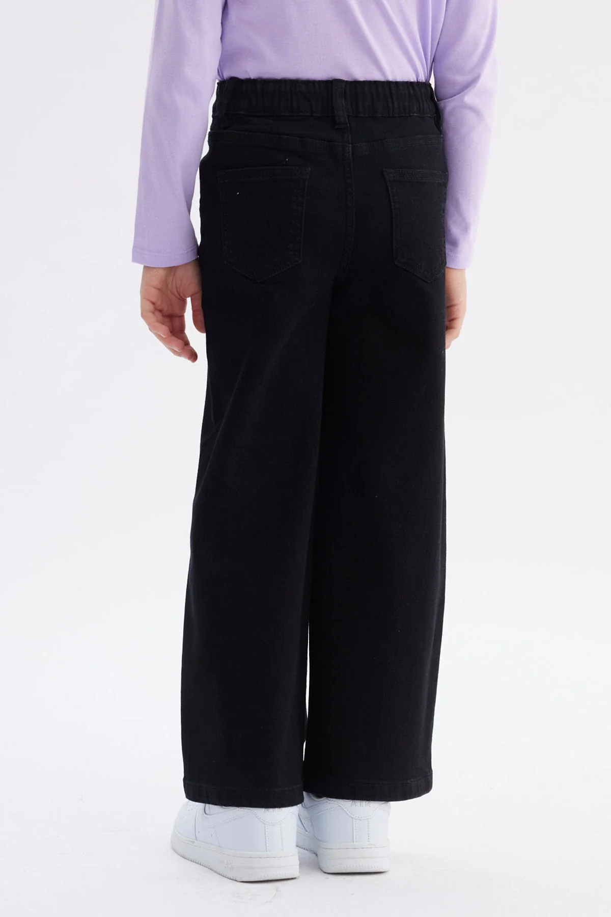 Jeans Niña Wide Leg Negro - Image 3