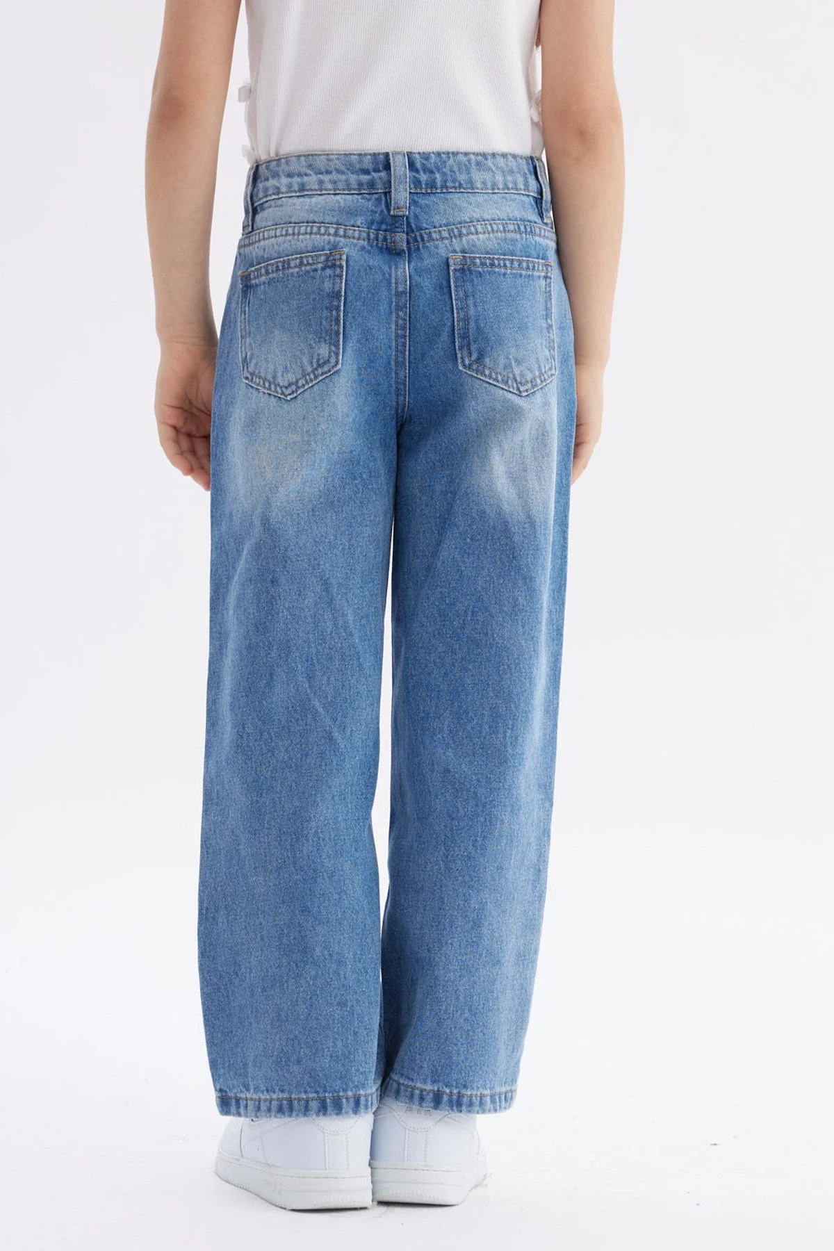 Jeans Niña Wide Leg Strass Azul - Image 3