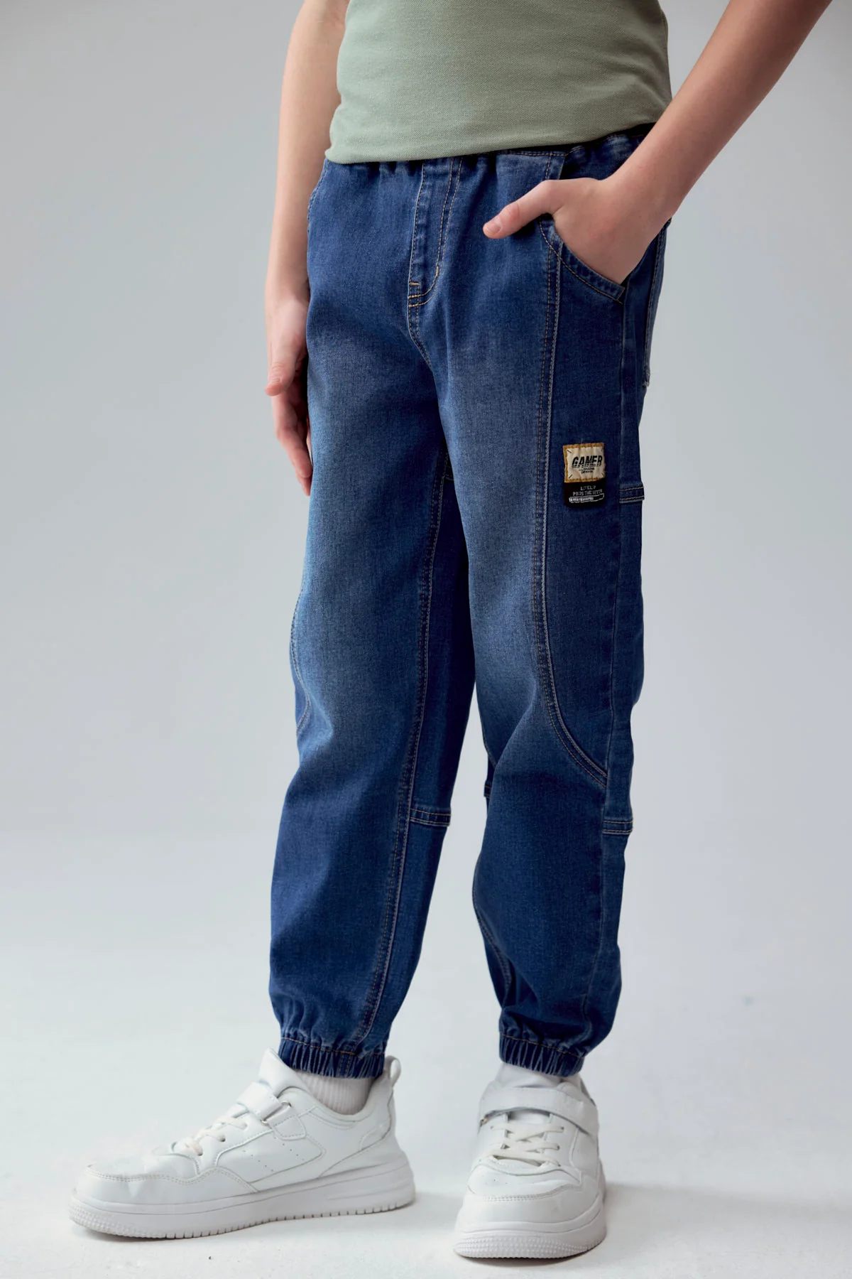 Jeans Niño Jogger Azul - Image 2