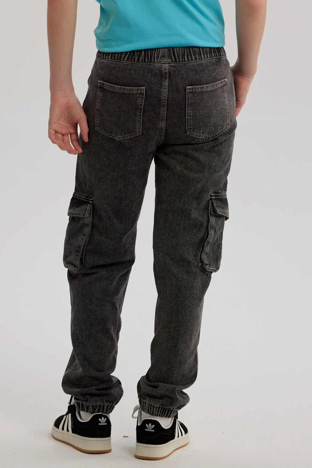 Jeans Niño Jogger Cargo Negro - Image 3