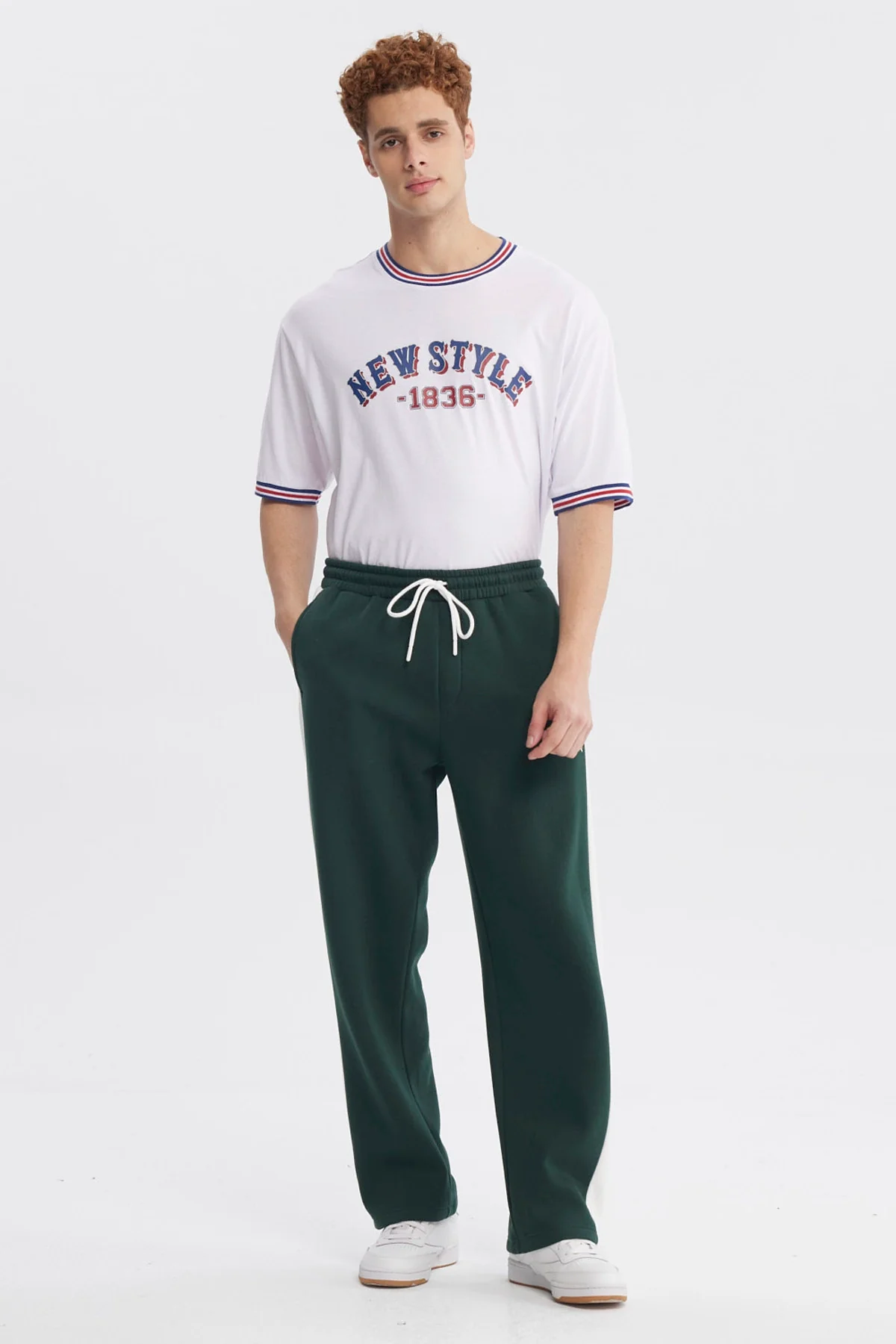 Pantalón Buzo Hombre Calce Recto Verde - Image 4