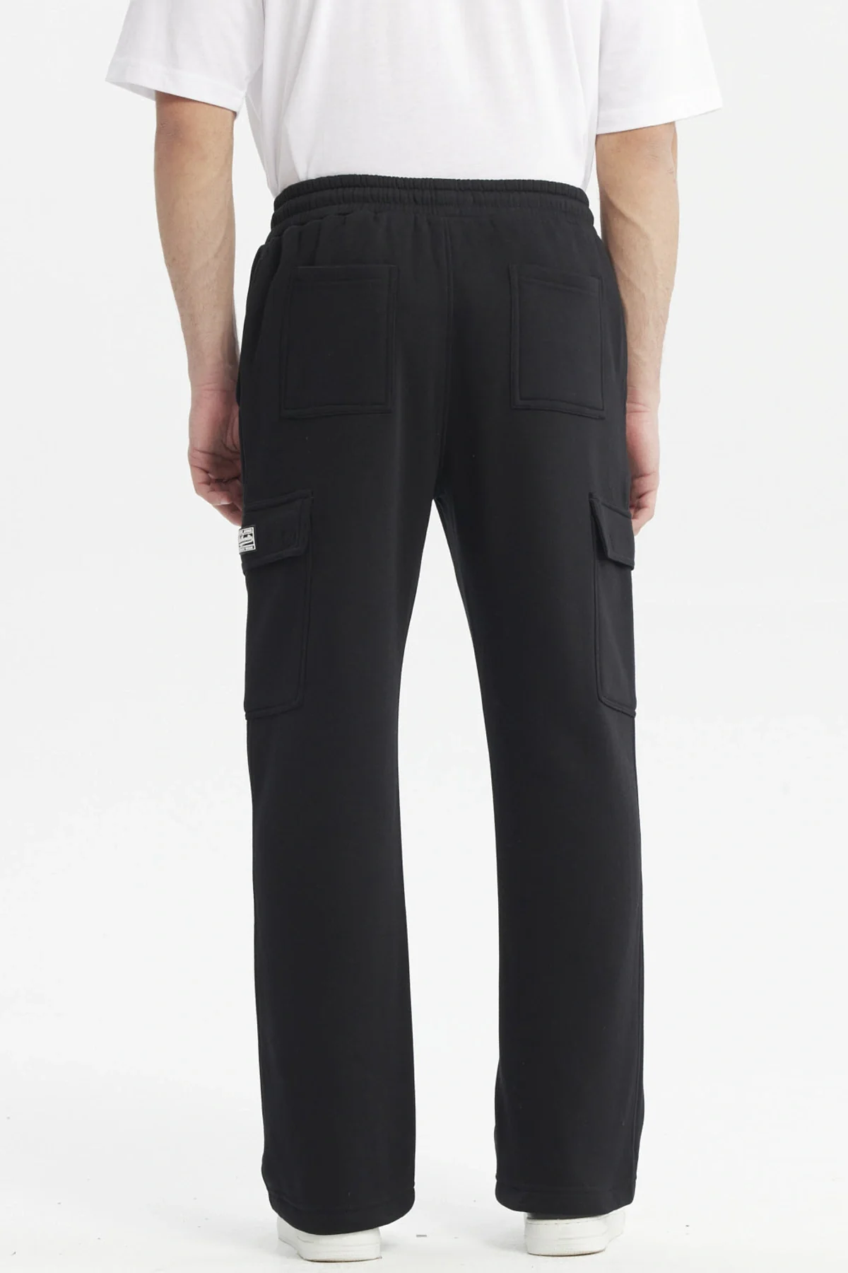 Pantalón Buzo Hombre Cargo Ajustable Negro - Image 3