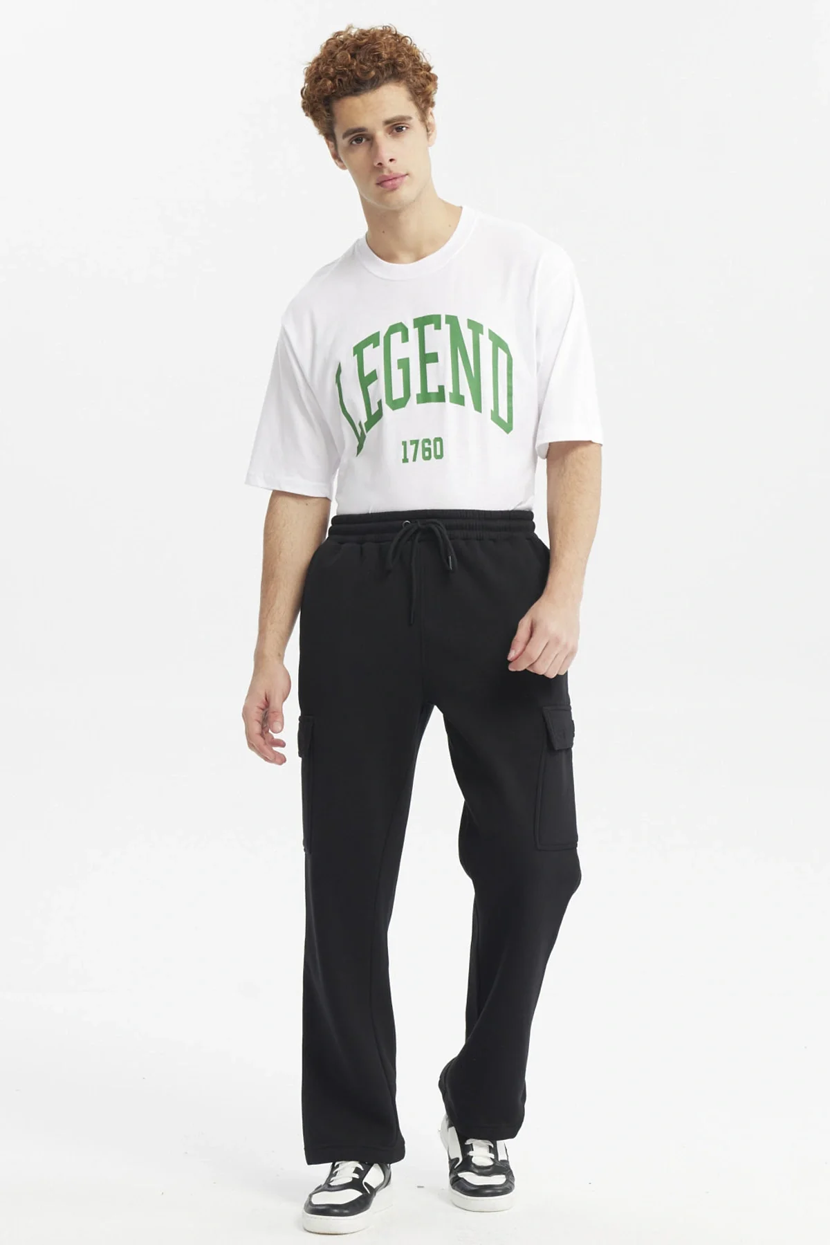 Pantalón Buzo Hombre Cargo Ajustable Negro - Image 4