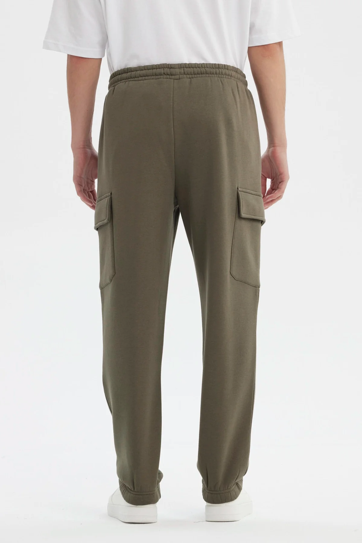 Pantalón Buzo Hombre Juvenil Pitillo Verde Militar - Image 3