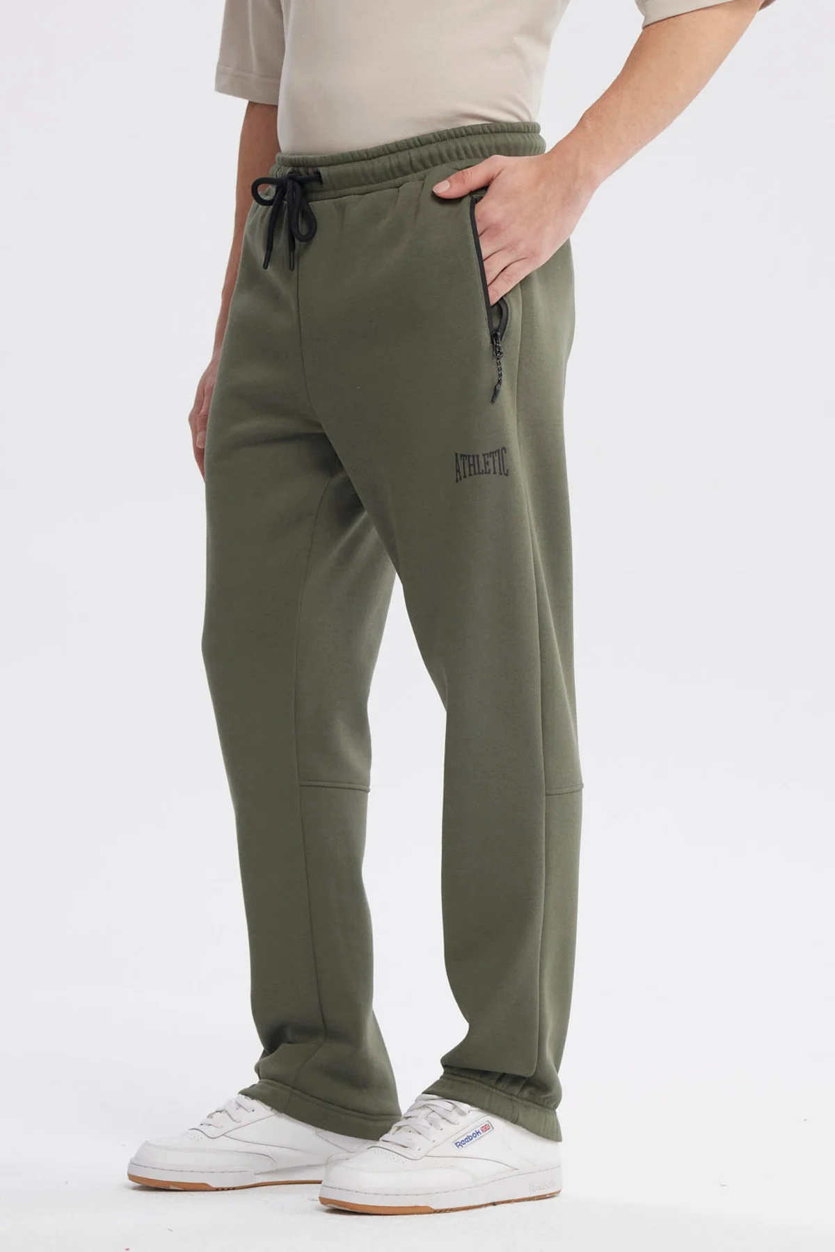 Pantalón Buzo Hombre Sport Verde Militar - Image 2