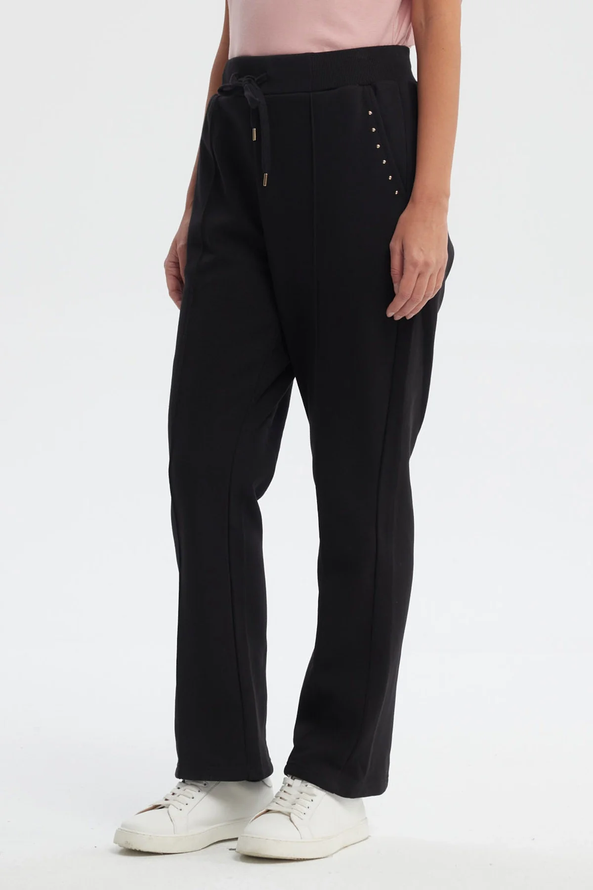 Pantalón Buzo Mujer Clásico Flare Negro - Image 2