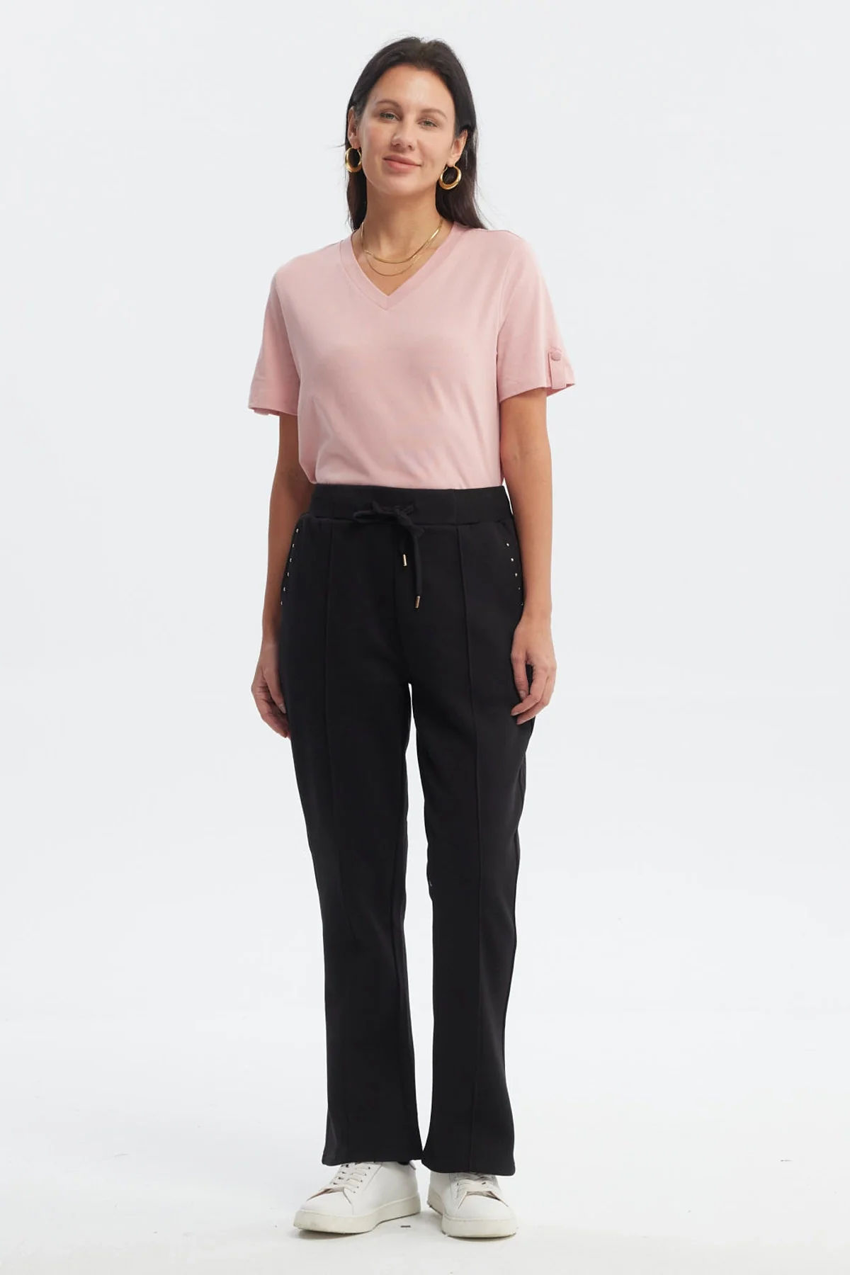 Pantalón Buzo Mujer Clásico Flare Negro - Image 4