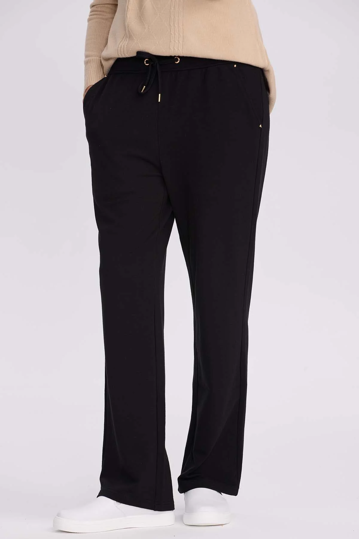 Pantalón Buzo Mujer Clásico Negro - Image 2