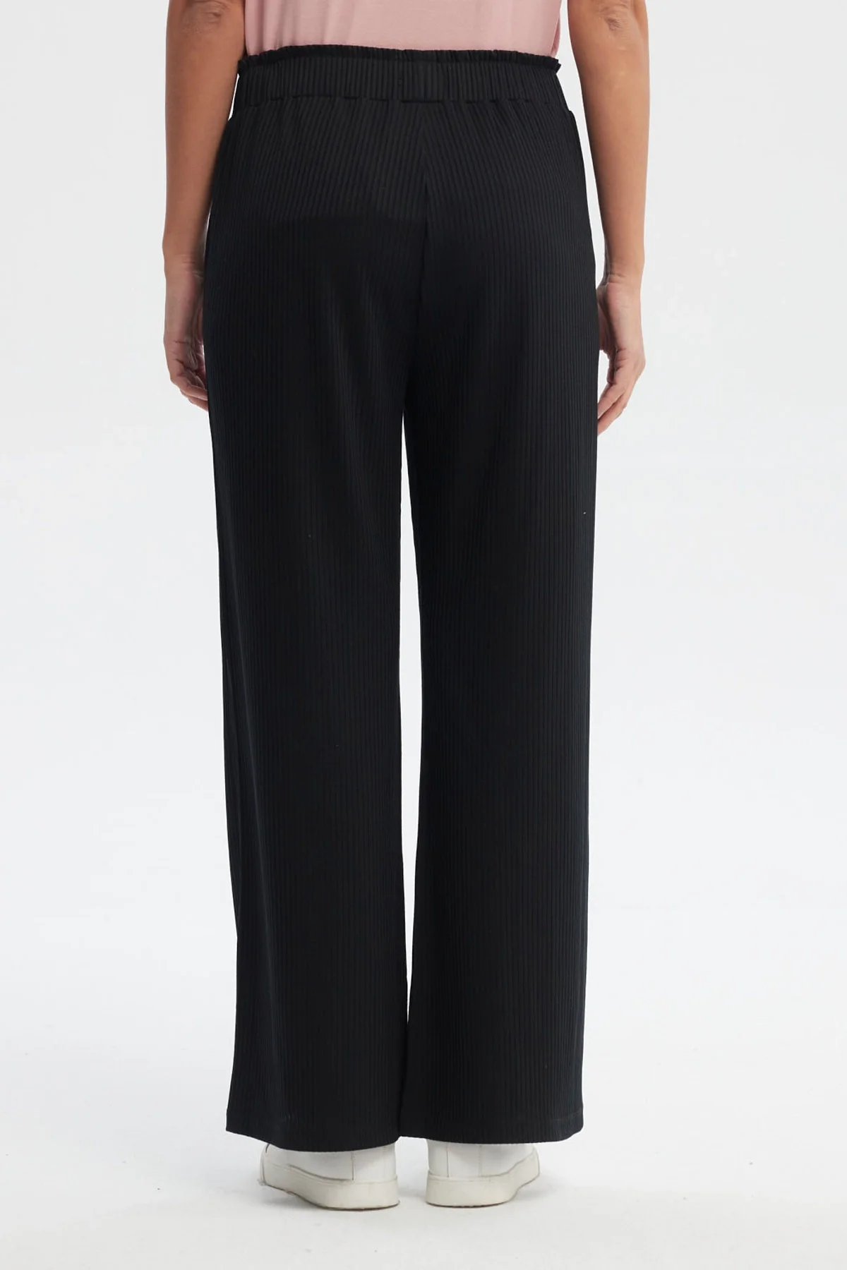 Pantalón Buzo Mujer Costura Delantero Negro - Image 3