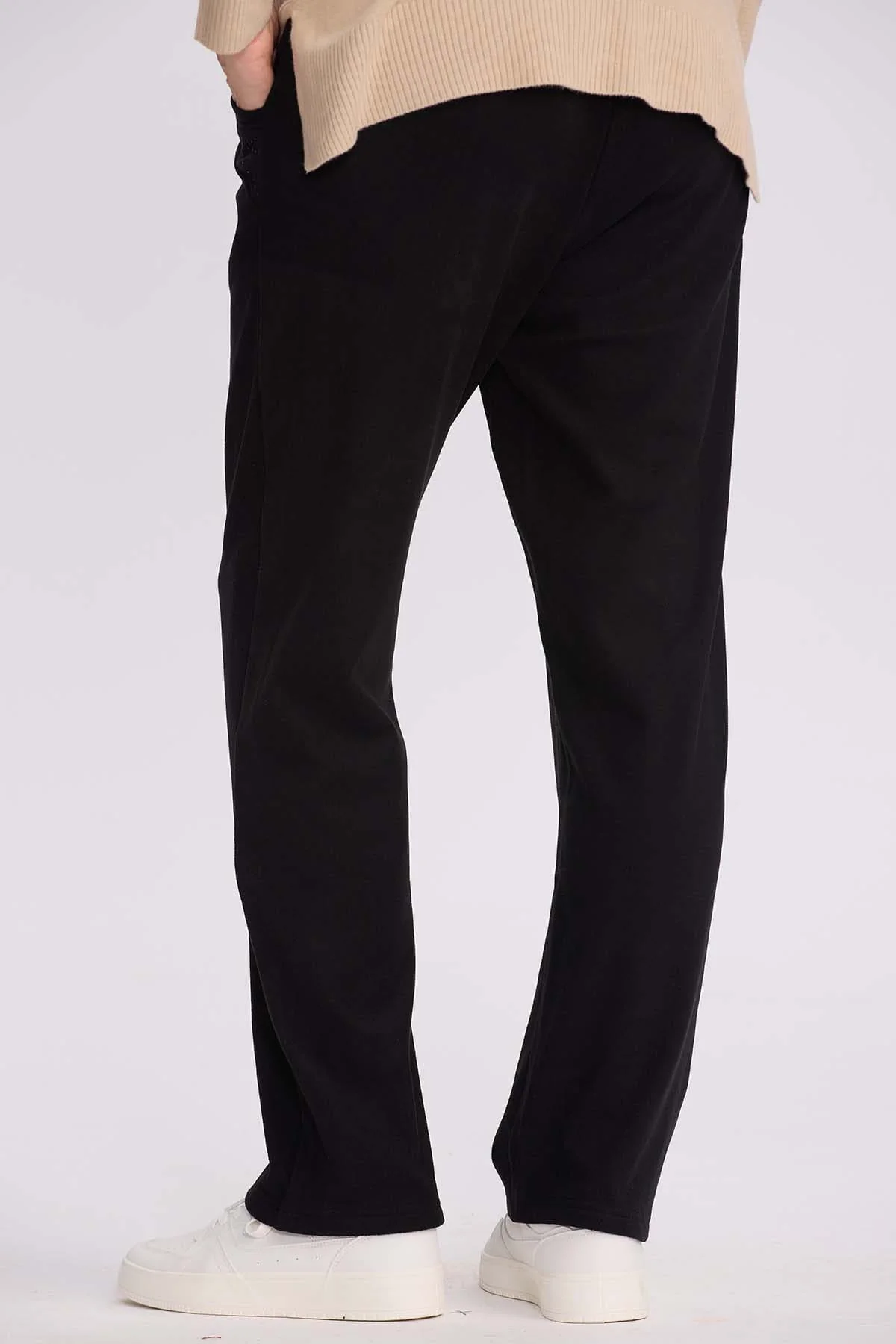 Pantalón Buzo Mujer Detalle Strass Negro - Image 3
