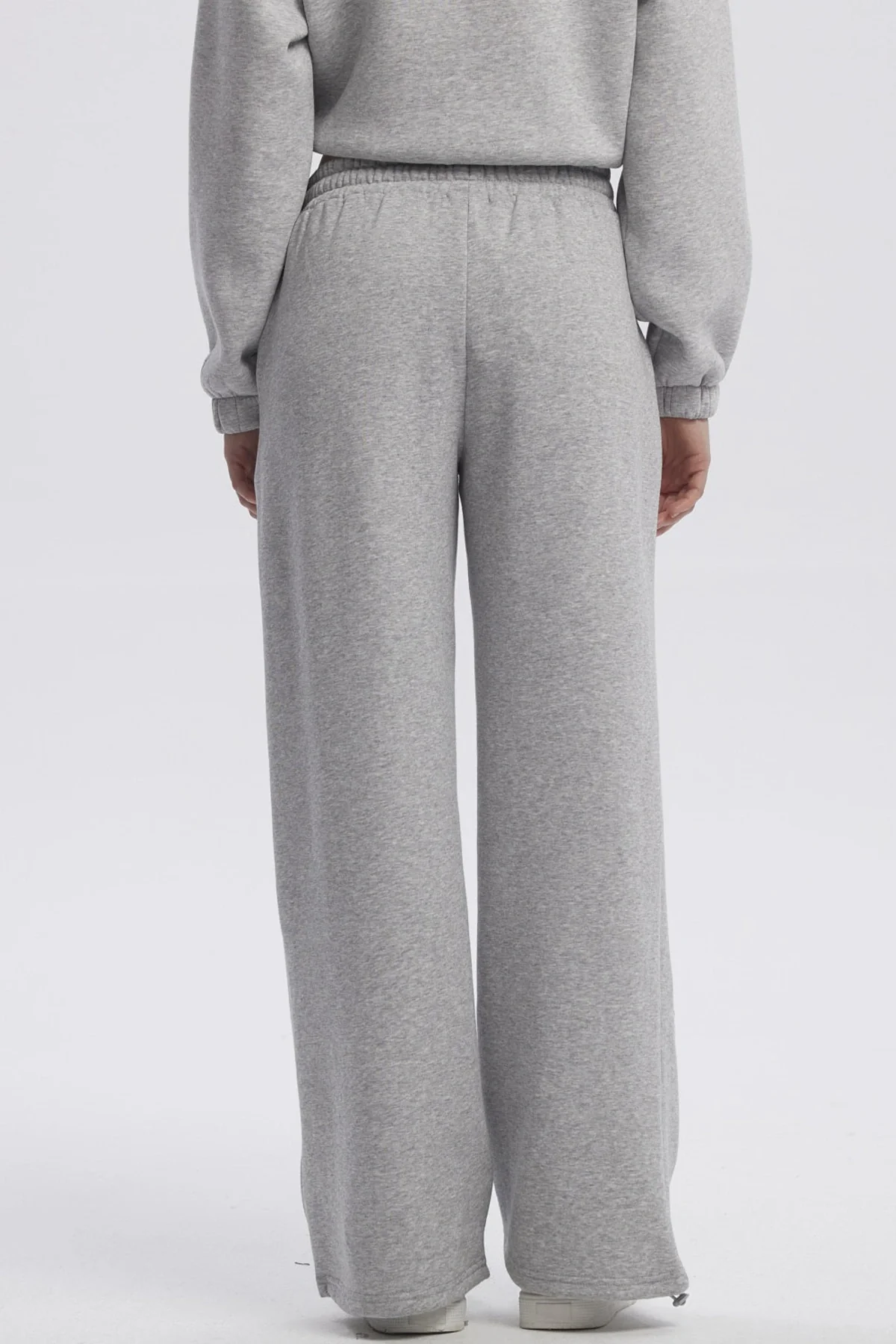 Pantalón Buzo Mujer Jogger Gris Melange - Image 3