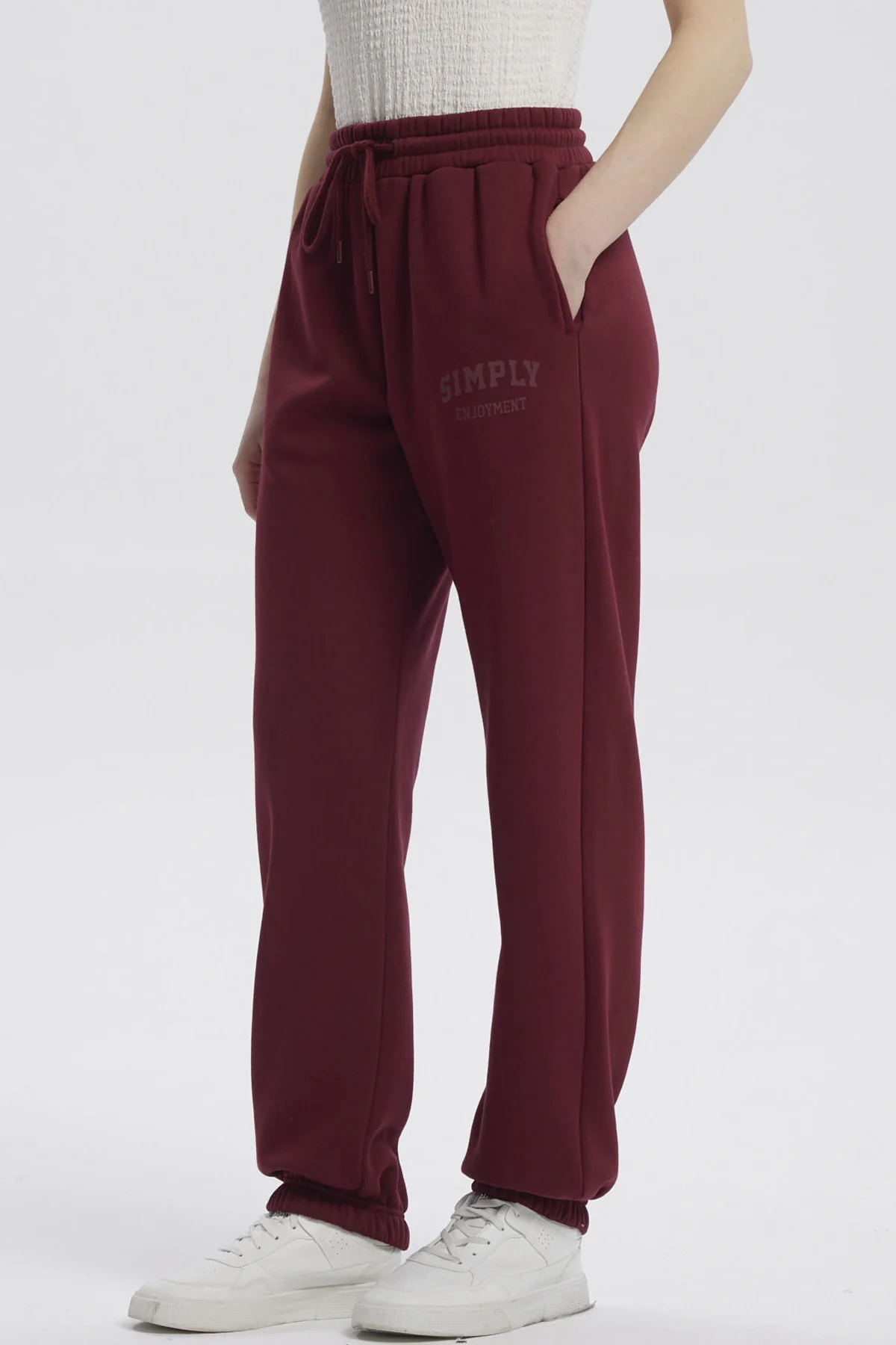 Pantalón Buzo Mujer Jogger Rojo - Image 2