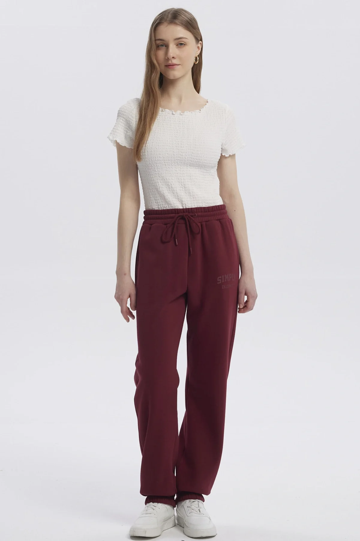 Pantalón Buzo Mujer Jogger Rojo - Image 4