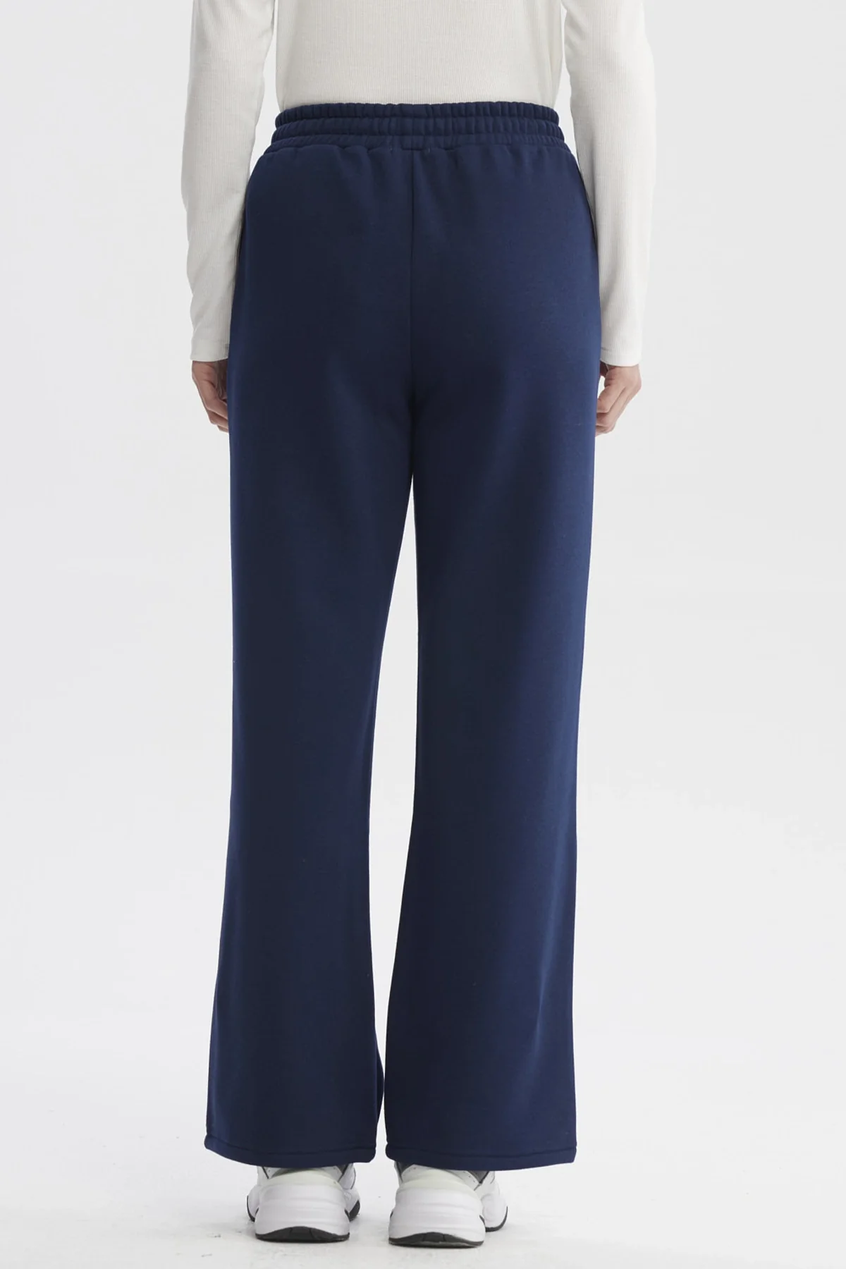 Pantalón Buzo Mujer Wide Leg Azul - Image 3