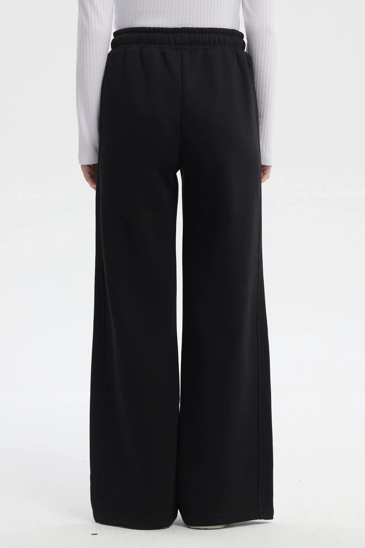 Pantalón Buzo Mujer Wide Leg Negro - Image 3