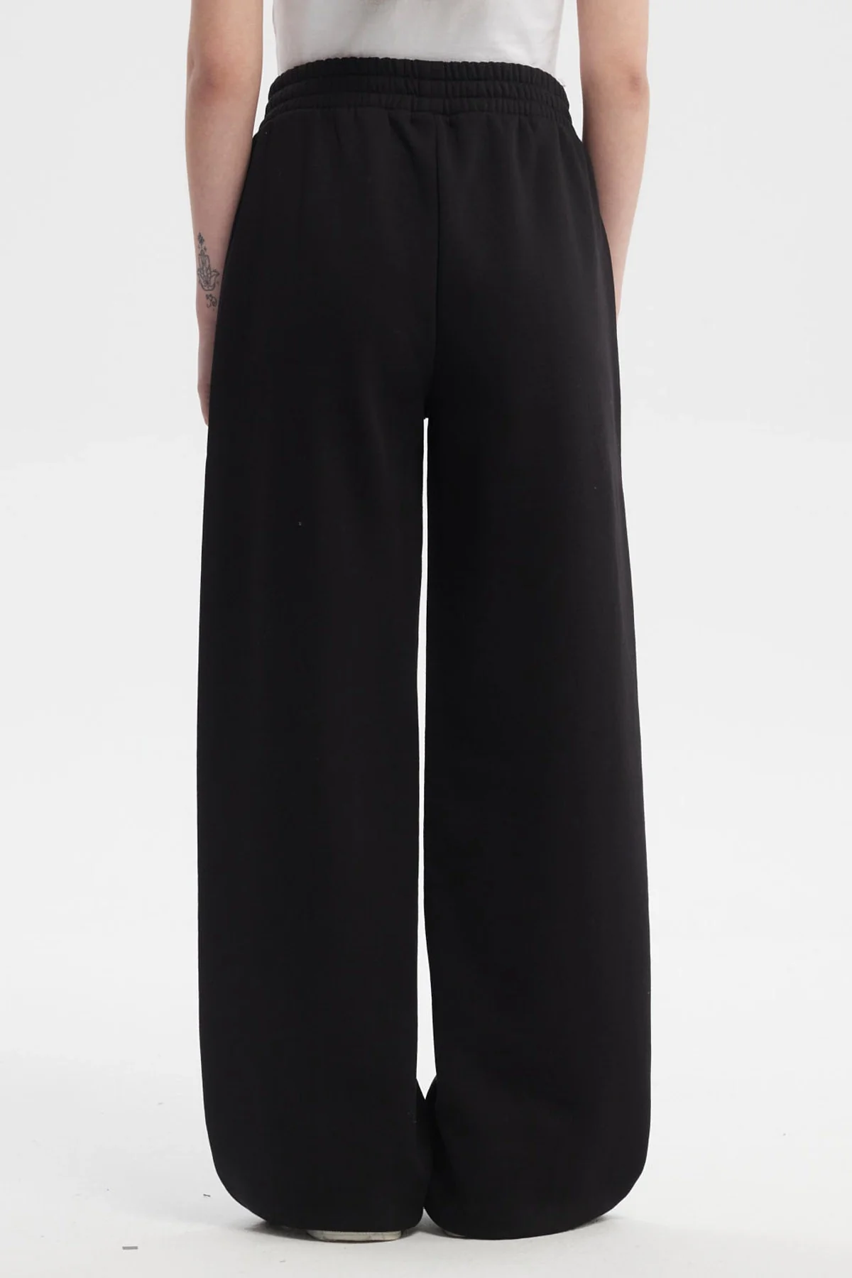 Pantalón Buzo Mujer Wide Leg Negro - Image 3