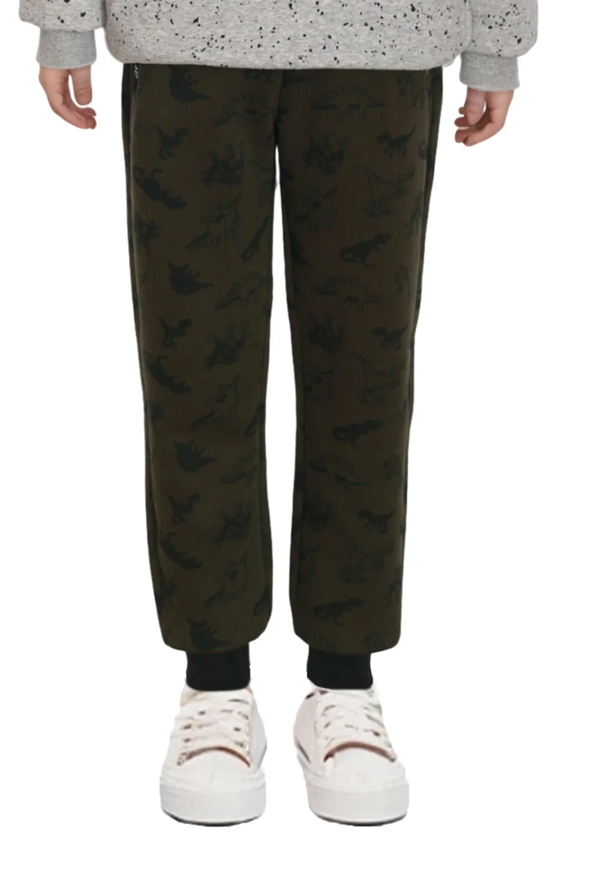 Pantalón Buzo Niño Jogger Print Verde