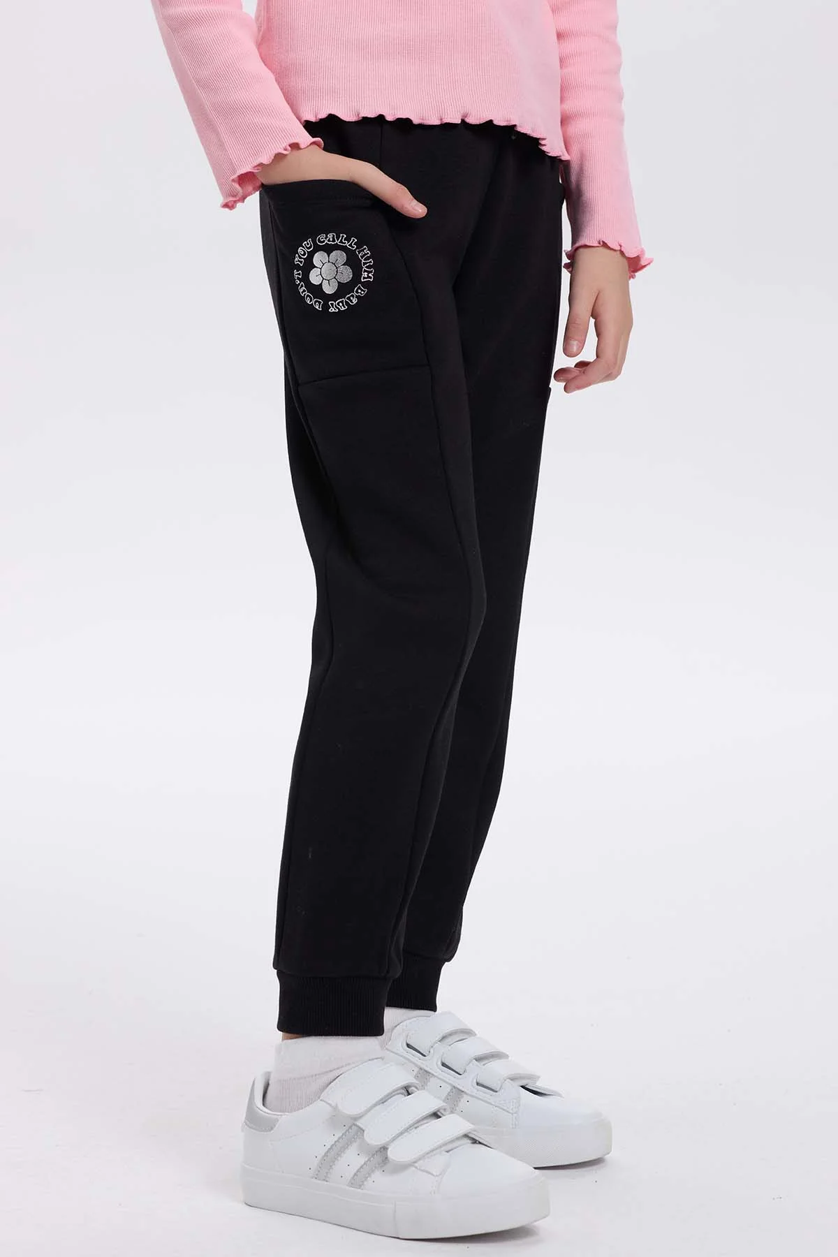 Pantalón Buzo Niña Bipack Negro - Image 6