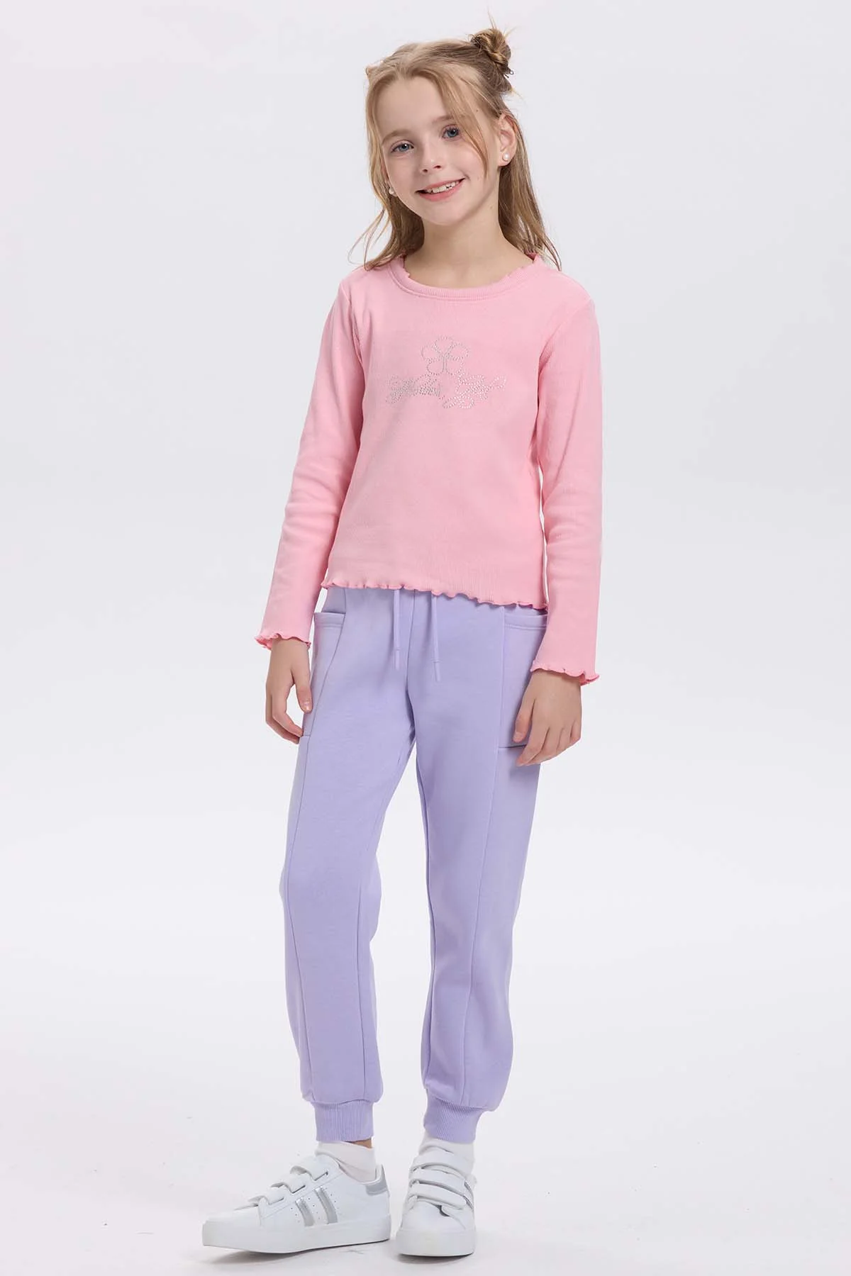 Pantalón Buzo Niña Bipack Negro - Image 7