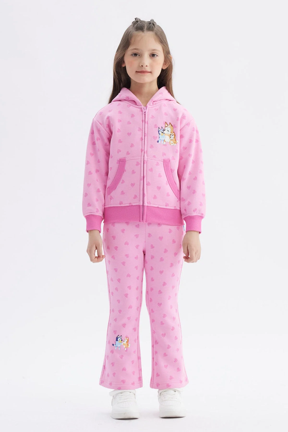 Pantalón Buzo Niña Flare Bluey Rosado - Image 4