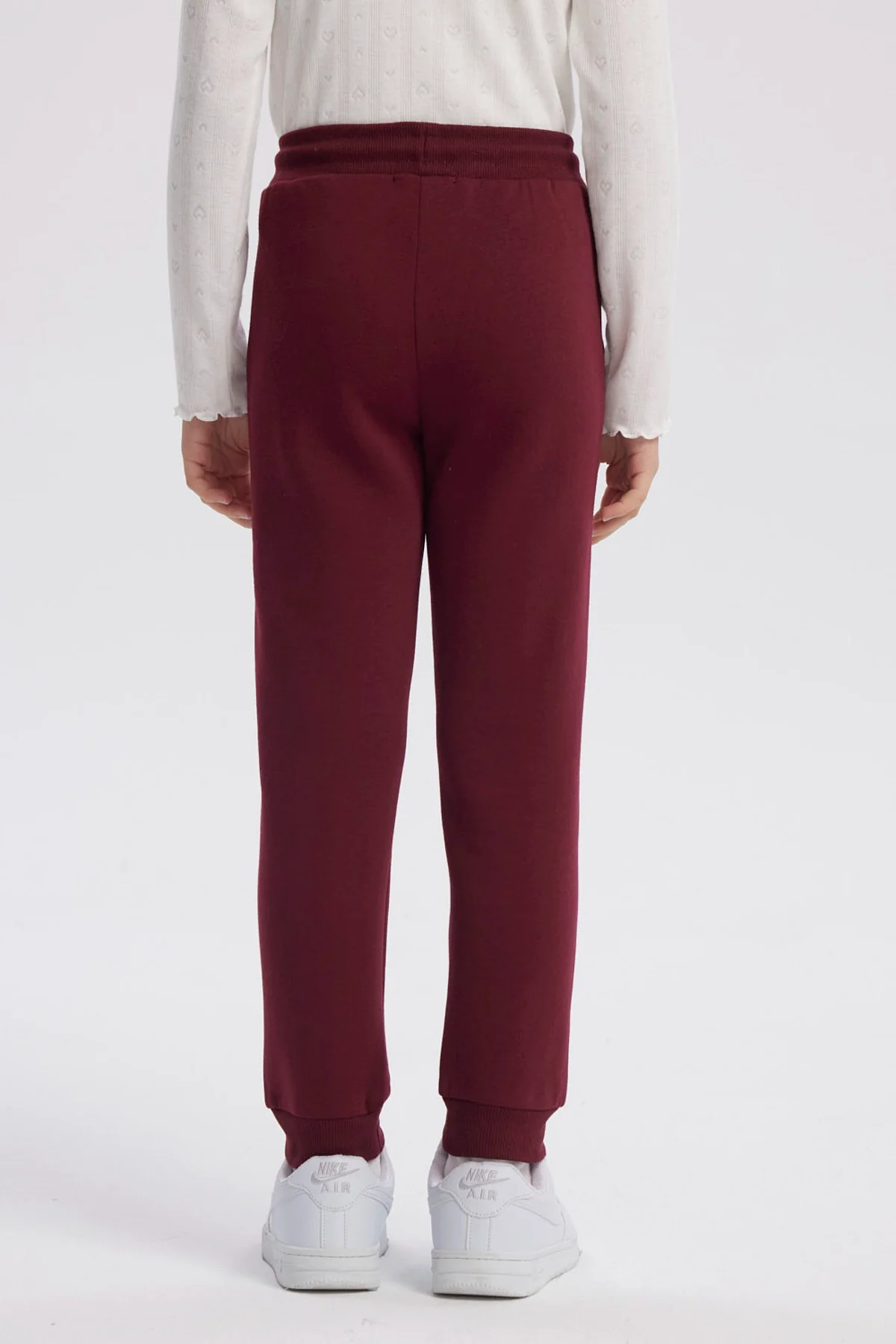 Pantalón Buzo Niña Jogger Burdeo - Image 3